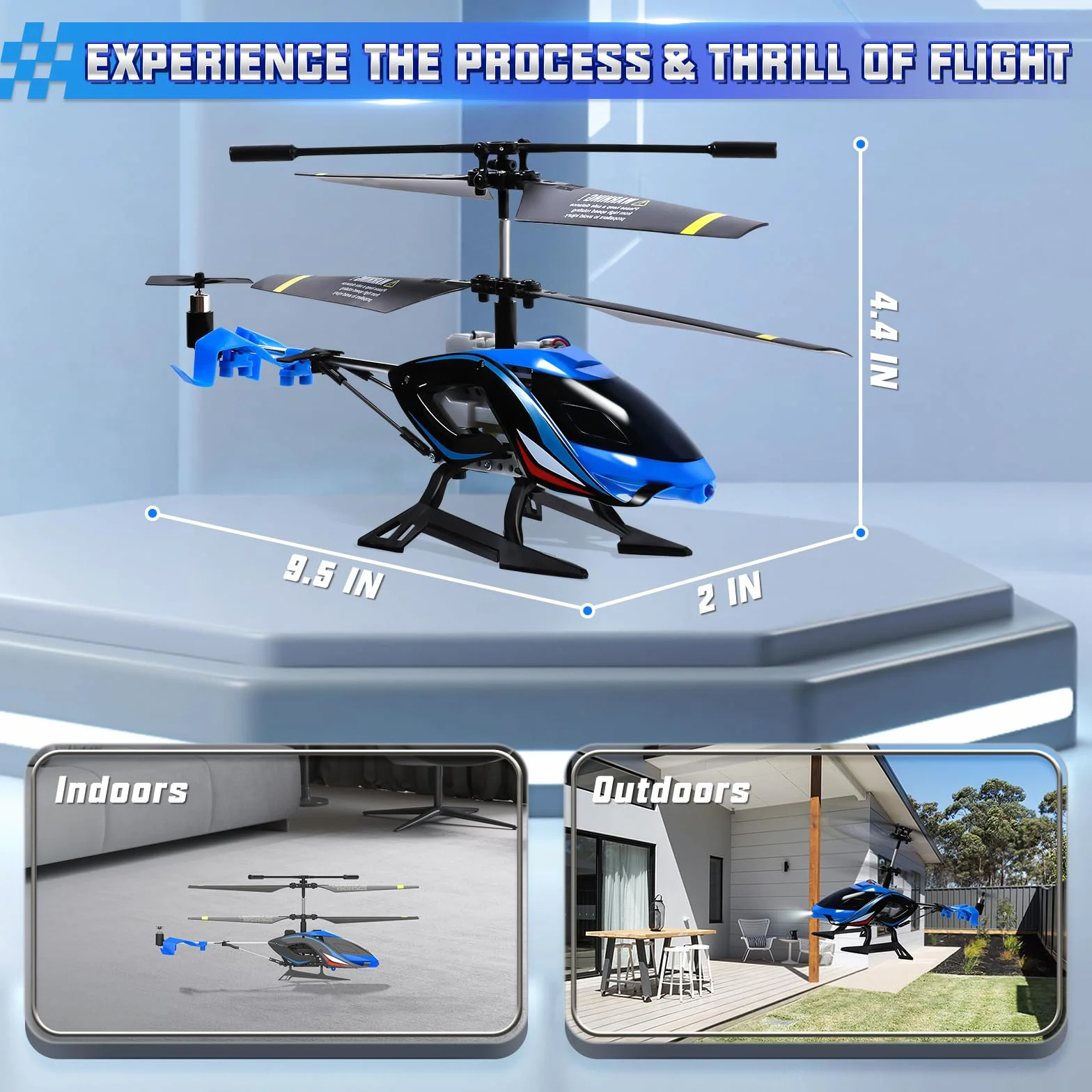 Helicóptero RC, 2.4G Avion teledirigido con Luces LED, Helicóptero teledirigido Juguete Interior Exterior Niños Juguete para Niños Niñas 8 9 10 11 12 Años