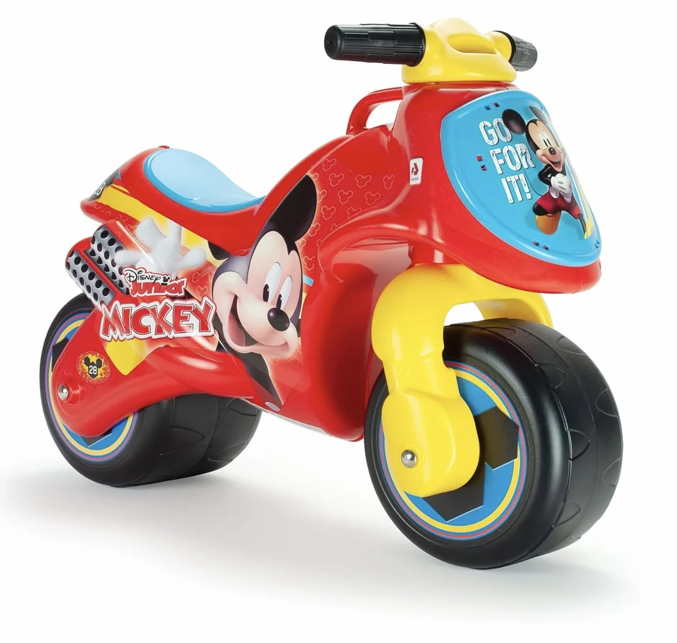 Correpasillos para Niños 1 Año 2 Años 3 Años Neox Mickey Mouse - Moto Correpasillos para Bebé - Moto Juguete de Equilibrio para Niño y Niña - Ruedas Anchas + Ergonómica + Transporte Fácil - INJUSA