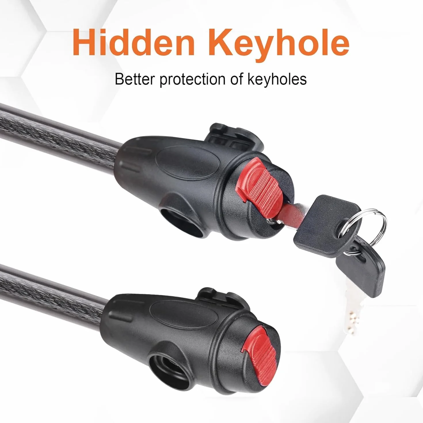 GRIFEMA GA1204-12 Candado de Bicicleta Antirrobo con Llave, Cable 120cm, Negro