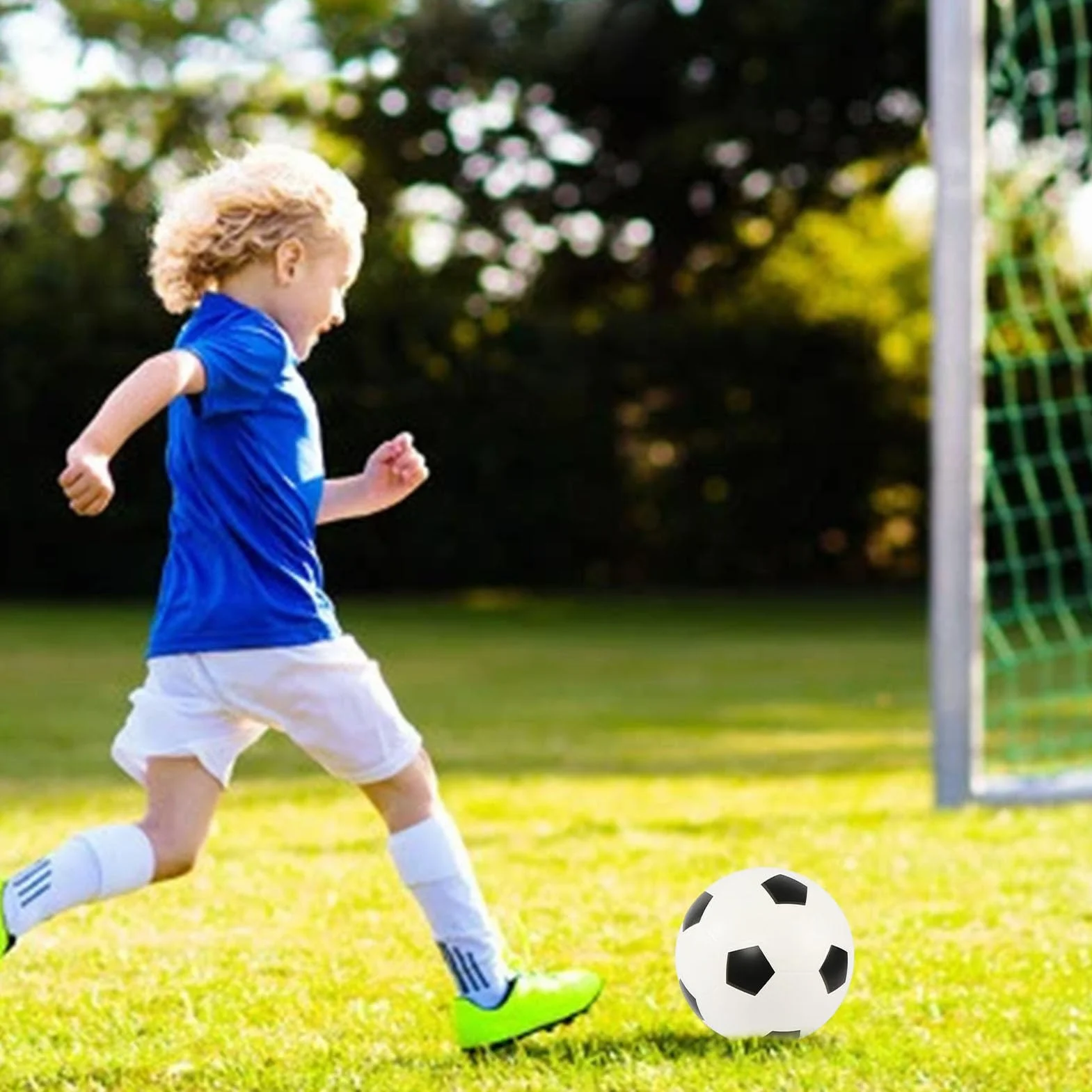 Balón de fútbol de 21 cm para interiores, de esponja silenciosa de alta densidad, pelota de espuma F suave para niños y niñas, pelota de rebote sin ruido, pelotas de fútbol de espuma F para exteriores