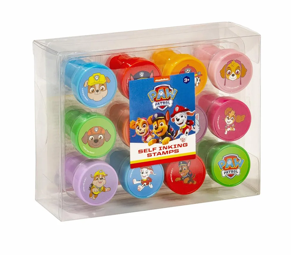 Juego de sellos – Sellos autoentintados en diferentes motivos de la Patrulla Canina de Chase, Marshall, Skye, Rubble, Zuma – Regalo para niños