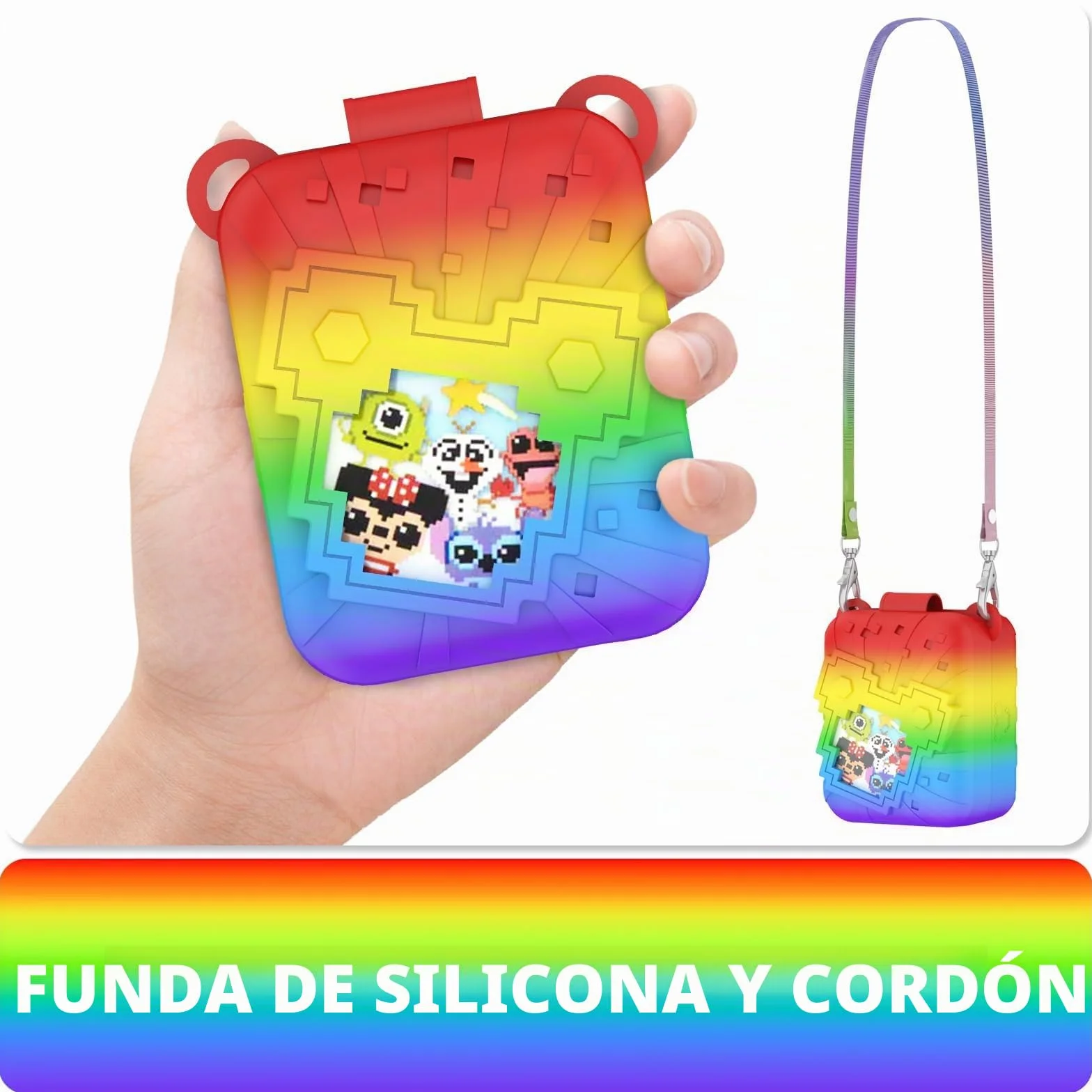 Funda de silicona para Bitzee Disney Interactive Toy – Anticaída, con correa y duradera, apta para Bitzee Disney Interactive Toy (color rojo)