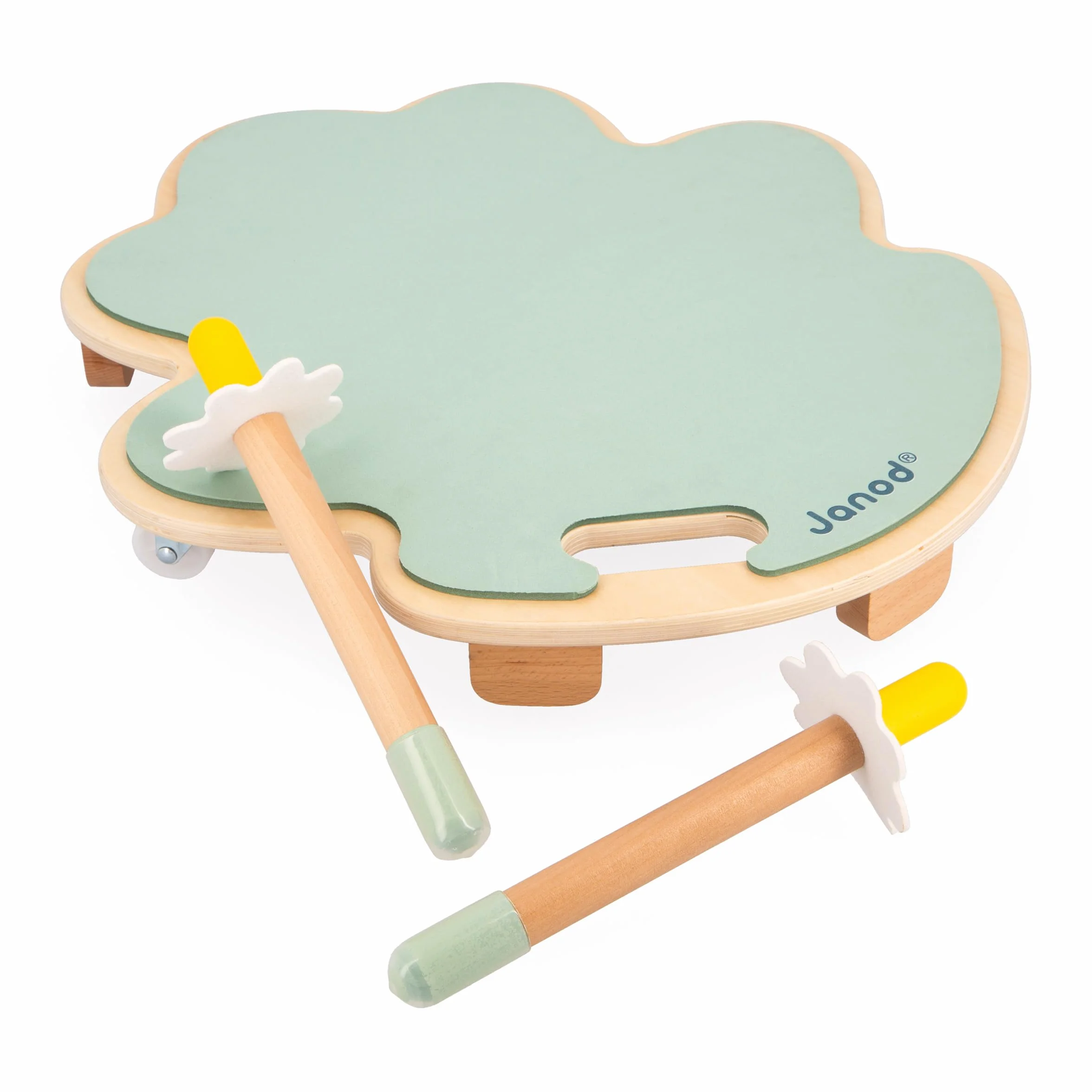 Janod - Hoja con Ruedas Sweet Cocoon - Monopatín de Madera FSC - Ejercita el Equilibrio - Juego de Habilidad Infantil a Partir de 4 Años, J04041