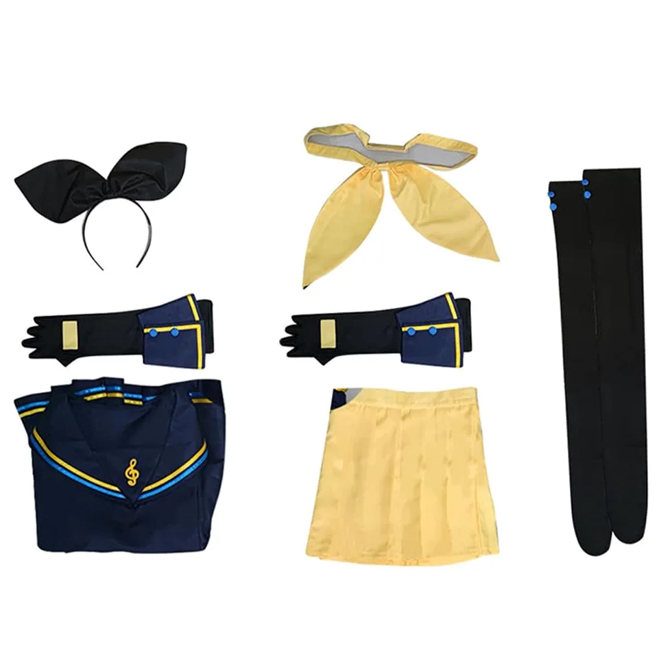 Kagamine Rin Cosplay Disfraz para mujer, disfraz de anime, cosplay, juego completo, Halloween, Navidad, fiesta, uniformes, traje