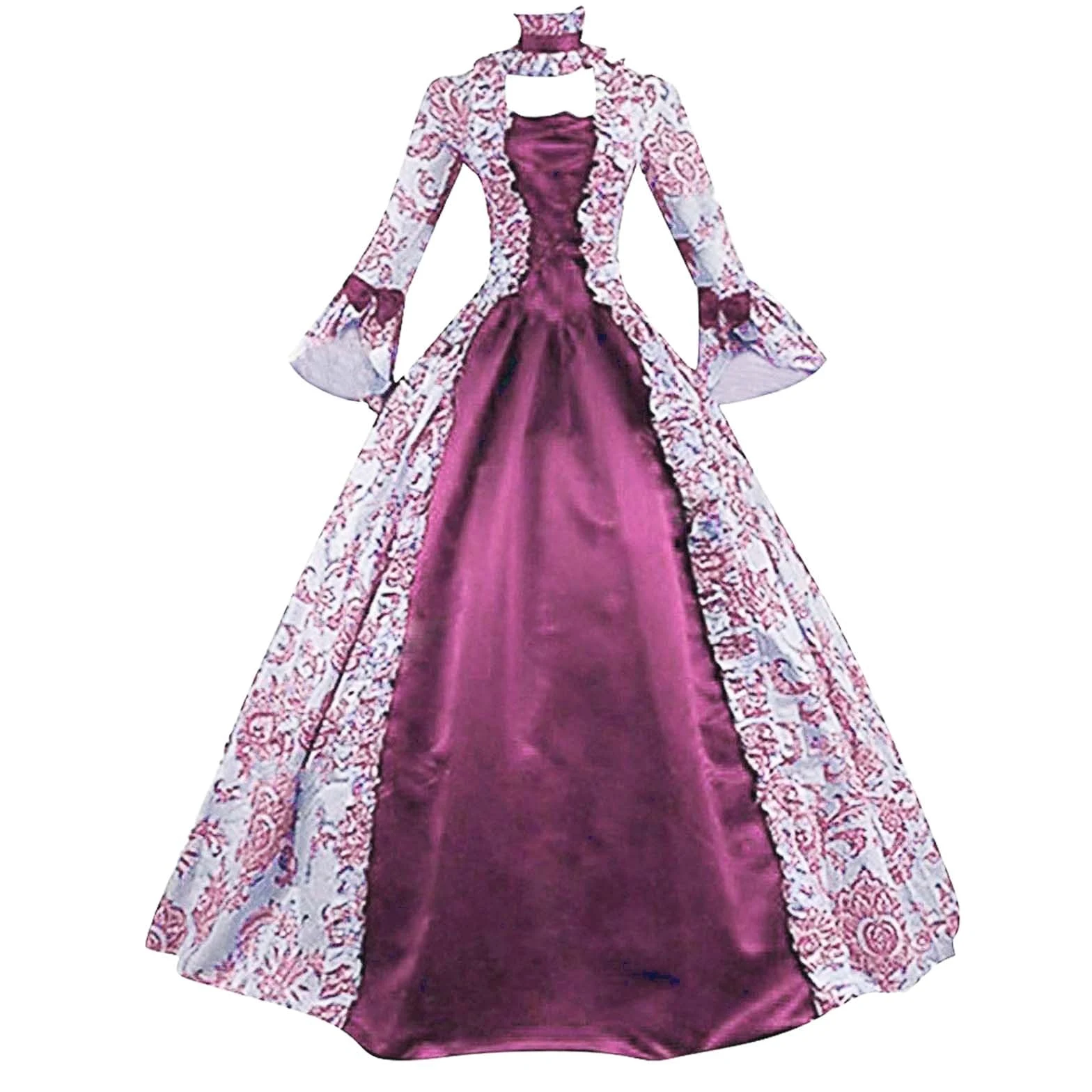 Disfraz de Halloween para adulto, diseño barroco, para mujer, hombre, vampiro, renacentista, medieval, noche, carnaval, princesa, rey mascarada de lujo A45
