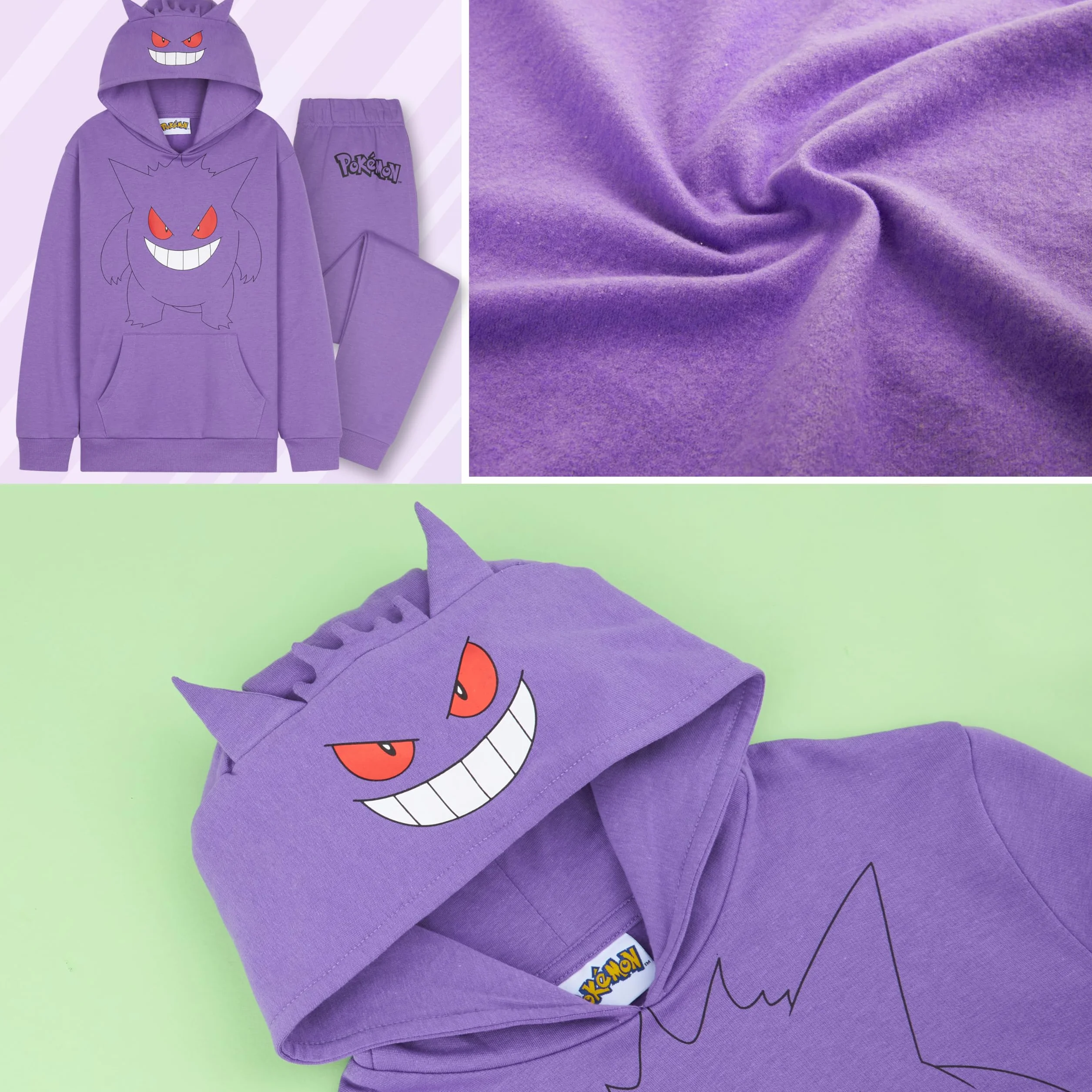 Pokémon Chandal Niño 2 Piezas Sudadera con Capucha y Pantalones Jogger Anime Regalos