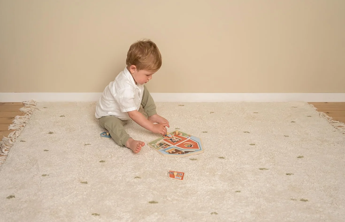 Little Dutch 7158 - Puzzle de madera con mango de madera FSC