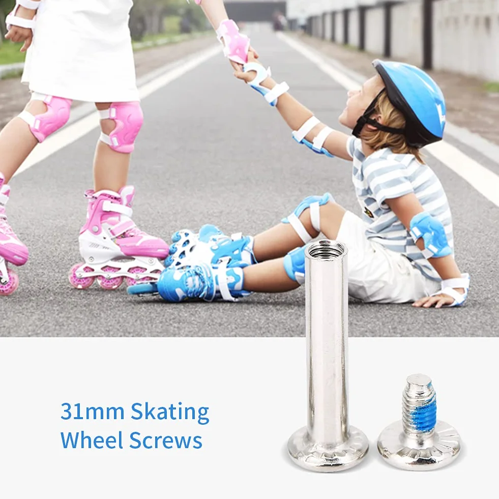 Tornillos de Patinaje en línea de 10 Piezas, Accesorio de Ejes de Rueda de 31 mm
