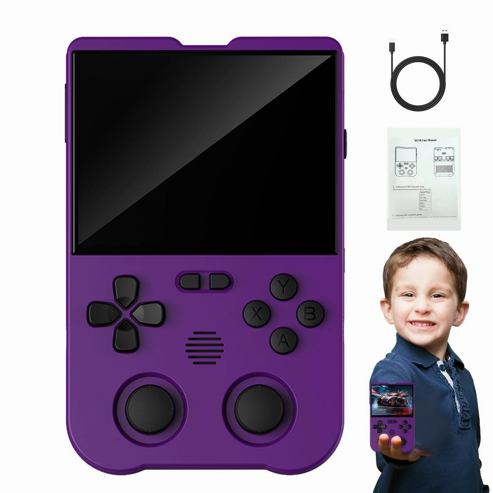 Handheld Retro | Consola de Juegos Retro con batería de 3000 mAh: Consola | de Videojuegos, Pantalla táctil de 3.5 Pulgadas, Consolas de Juegos, admite múltiples emuladores