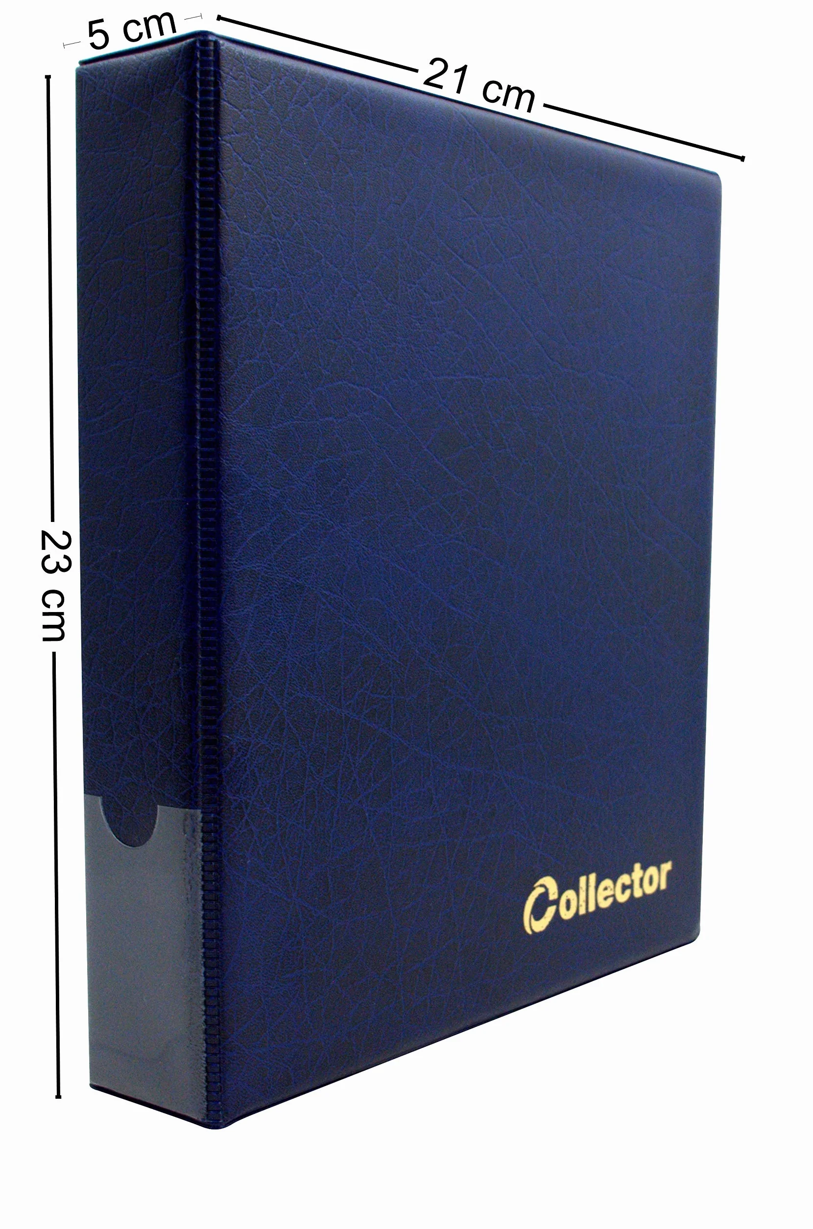 Collector Álbum de coleccionista para 221 monedas de diferentes tamaños, desde pequeñas hasta grandes, universales – en estuche, con páginas, separadores rojos e índice – Azul