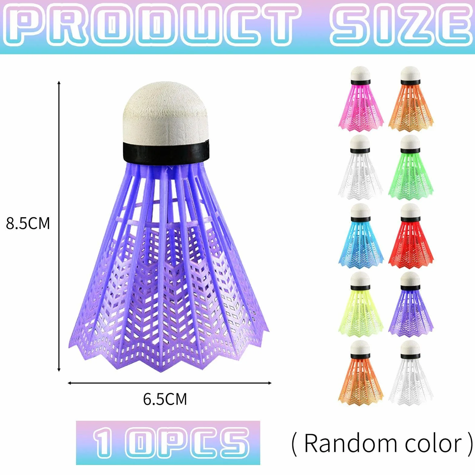 Bádminton Colorido 10 Piezas, Accesorios Entrenamiento, Plástico Duradero