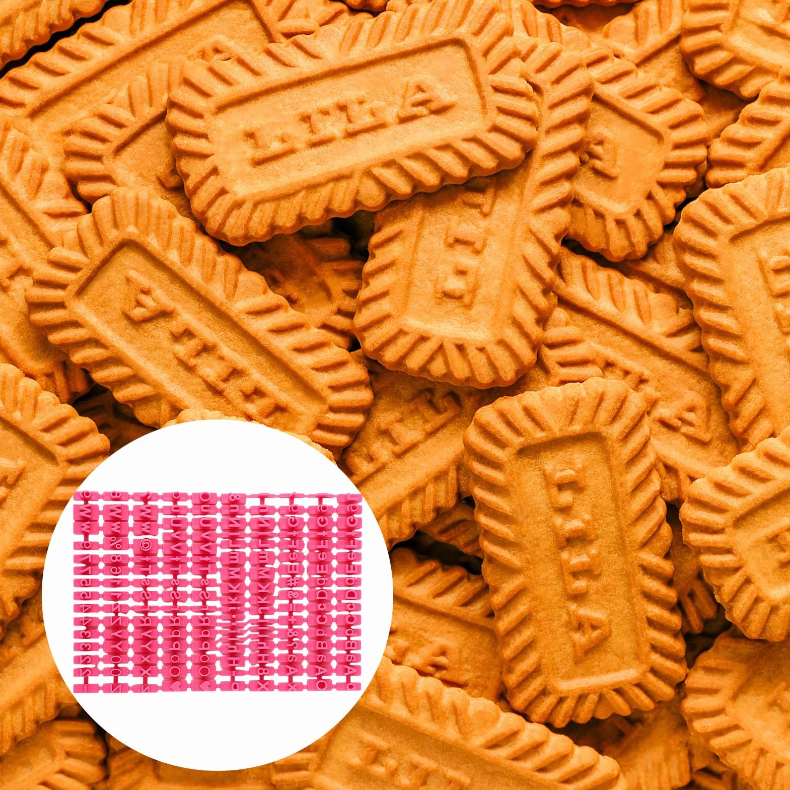 2PCS Moldes para Galletas con Sellos Letras Personalizables, Cortador con Alfabeto para Repostería Creativa, Sello de Letra Apto para Arcilla, Cerámica, Fondant y Masa