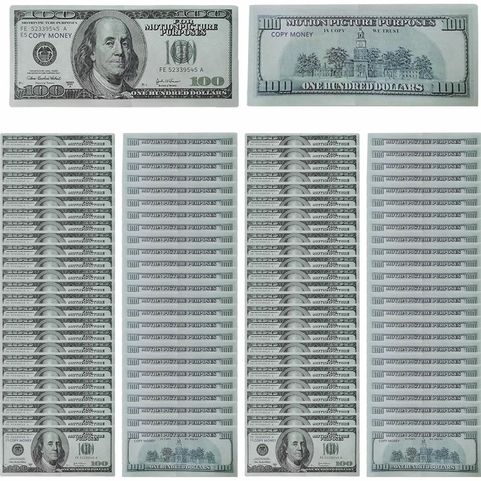 Apoyo dinero, montones de dinero falso, juguetes educativos para niños, facturas de 100 dólares para publicidad, accesorios de película, bromas, juegos de mesa para fiestas de cumpleaños, billetes de