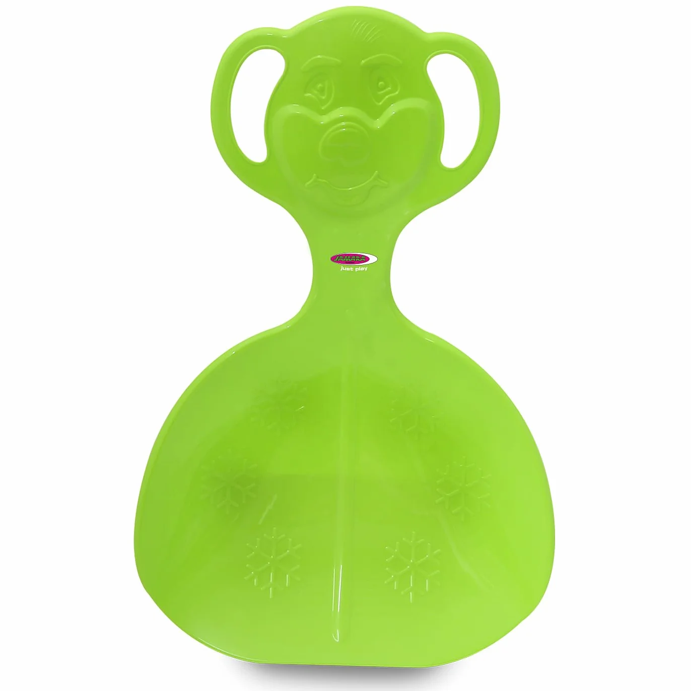 Jamara 460375 - Snow Play Trineo Oso Verde – Empuñaduras en Forma de Oso de fácil Agarre, Peso Ligero