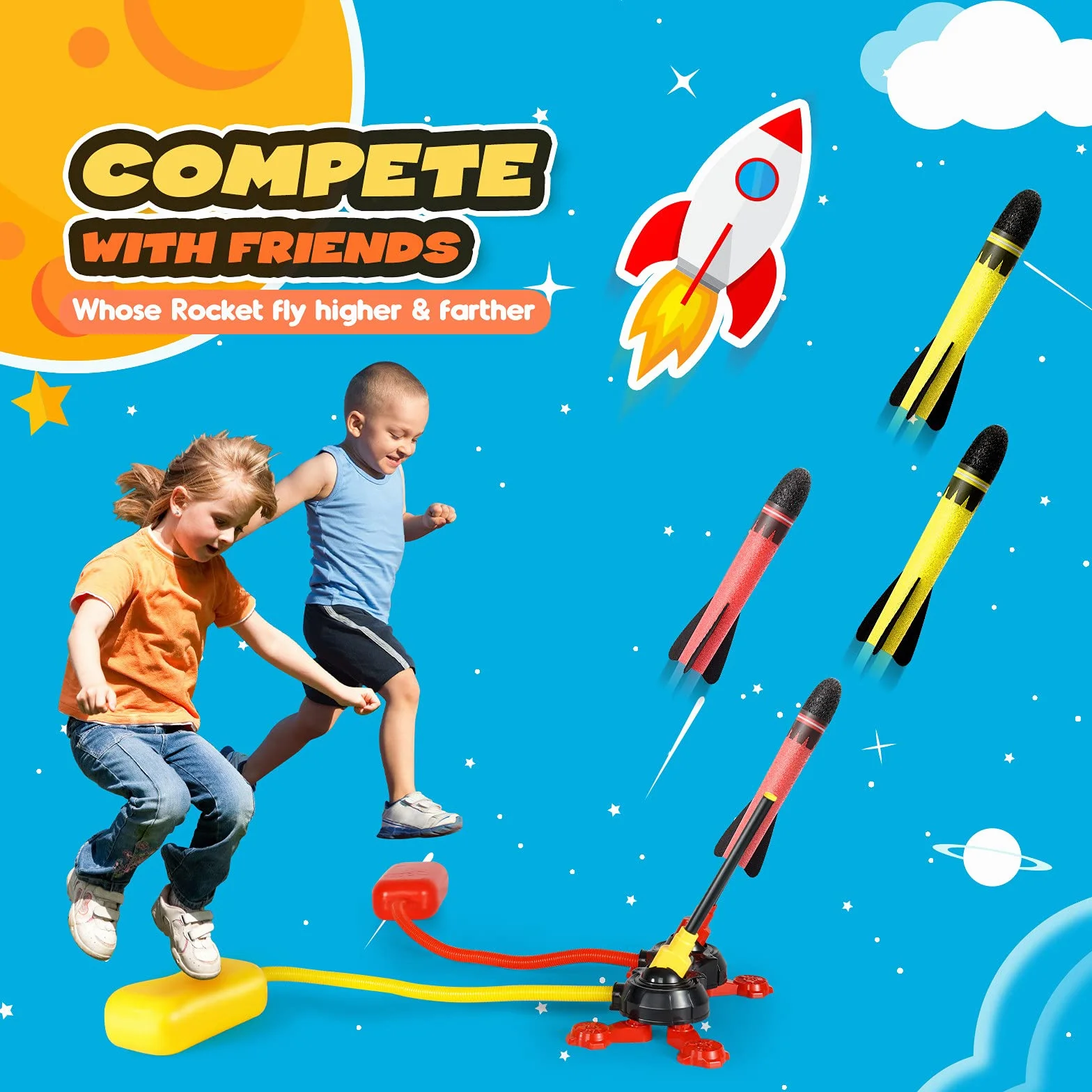 Anginne Cohete Juguete al Aire Libre para Niños