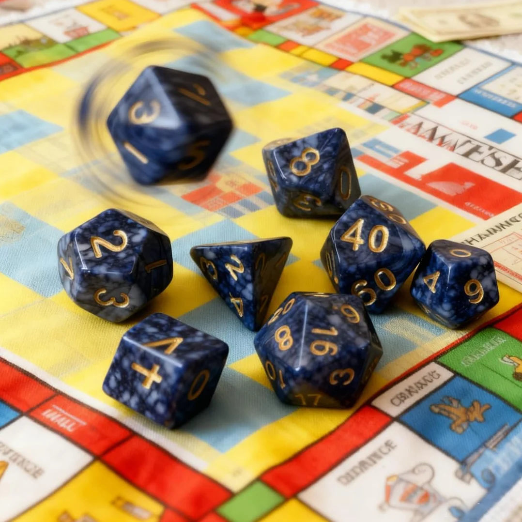 Juego de Dados Poliédricos para Varios Juegos, 7 Piezas, Dados de Rol con 20 Caras, Dados de Colores con Bolsas para
