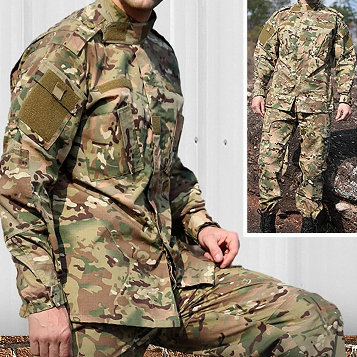 Chaqueta táctica BDU para hombre uniforme de combate camisa y pantalones traje ejército airsoft paintball caza