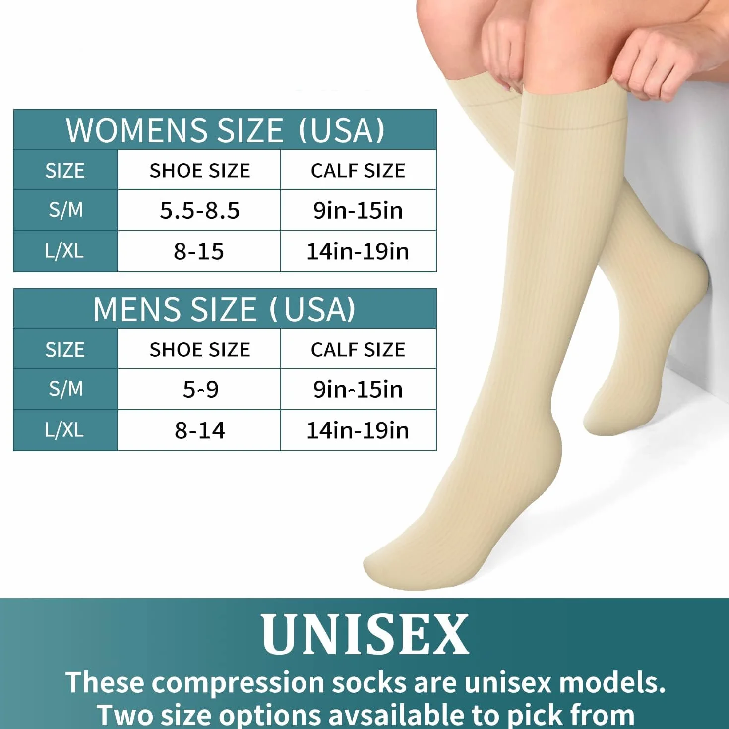 DRESHOW 4 Pares Calcetines de Compresión para Atletismo y Running