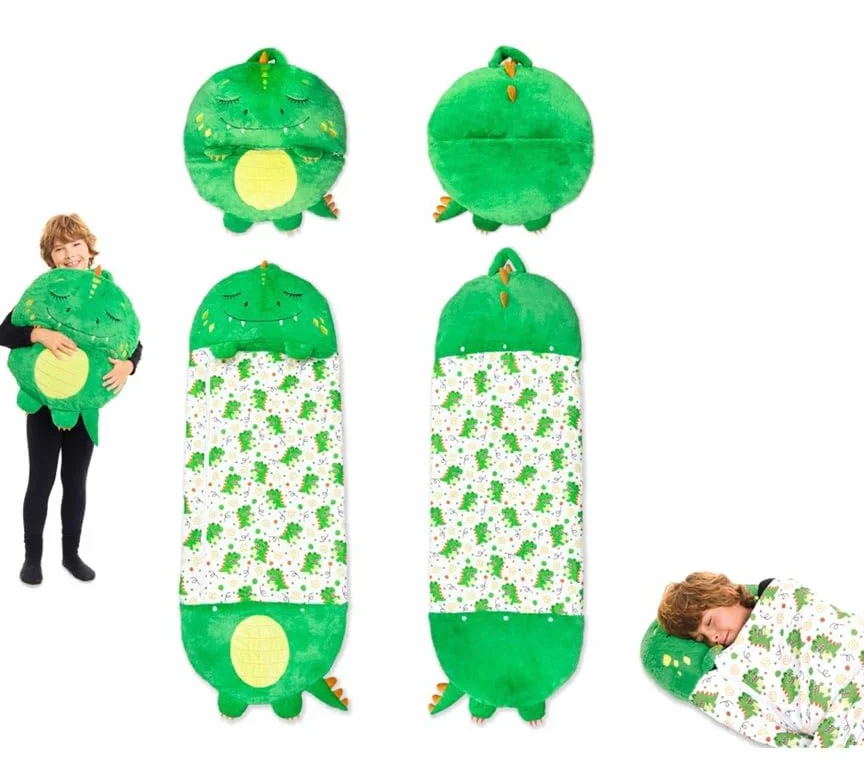 Saco de Dormir con Cojín Dinosaurio de 135 cm