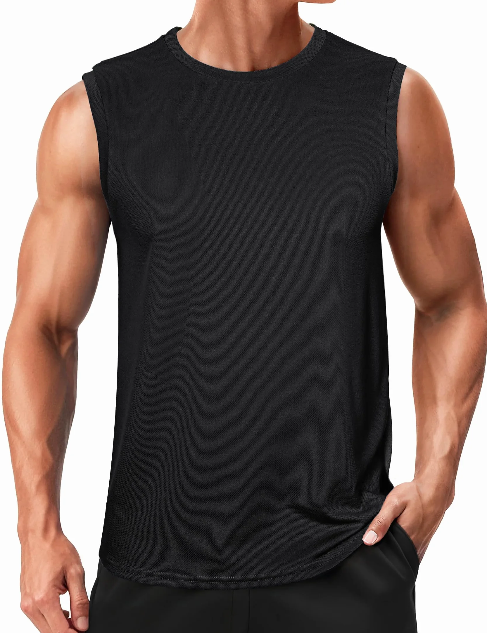 Camiseta de Tirantes Hombre Deportiva Sin Mangas Fitness Transpirable Secado Rápido Elástica S-3XL