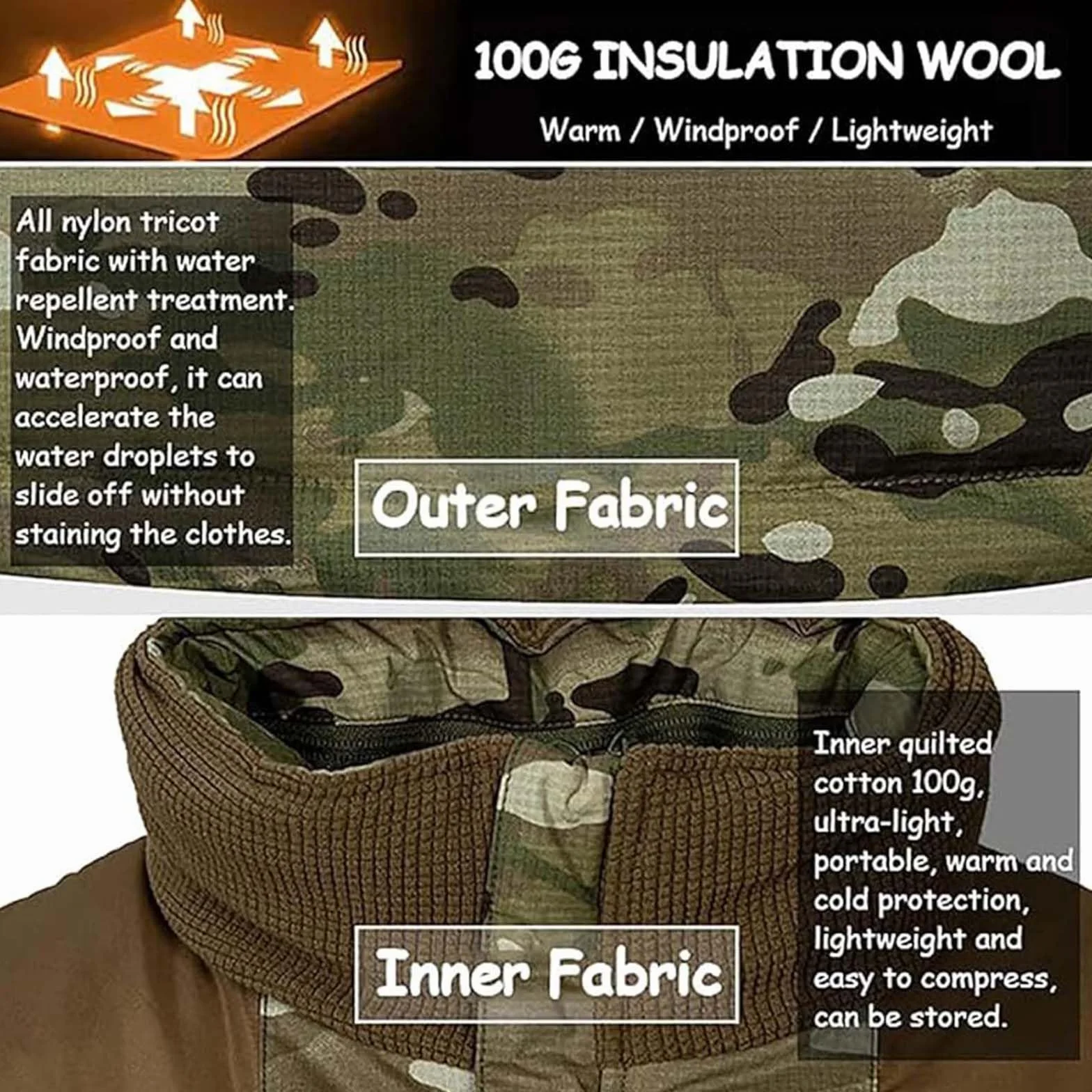 Chaqueta y Pantalones Tácticos para Hombre Ripstop Multicam Military BDU Uniforme de Caza