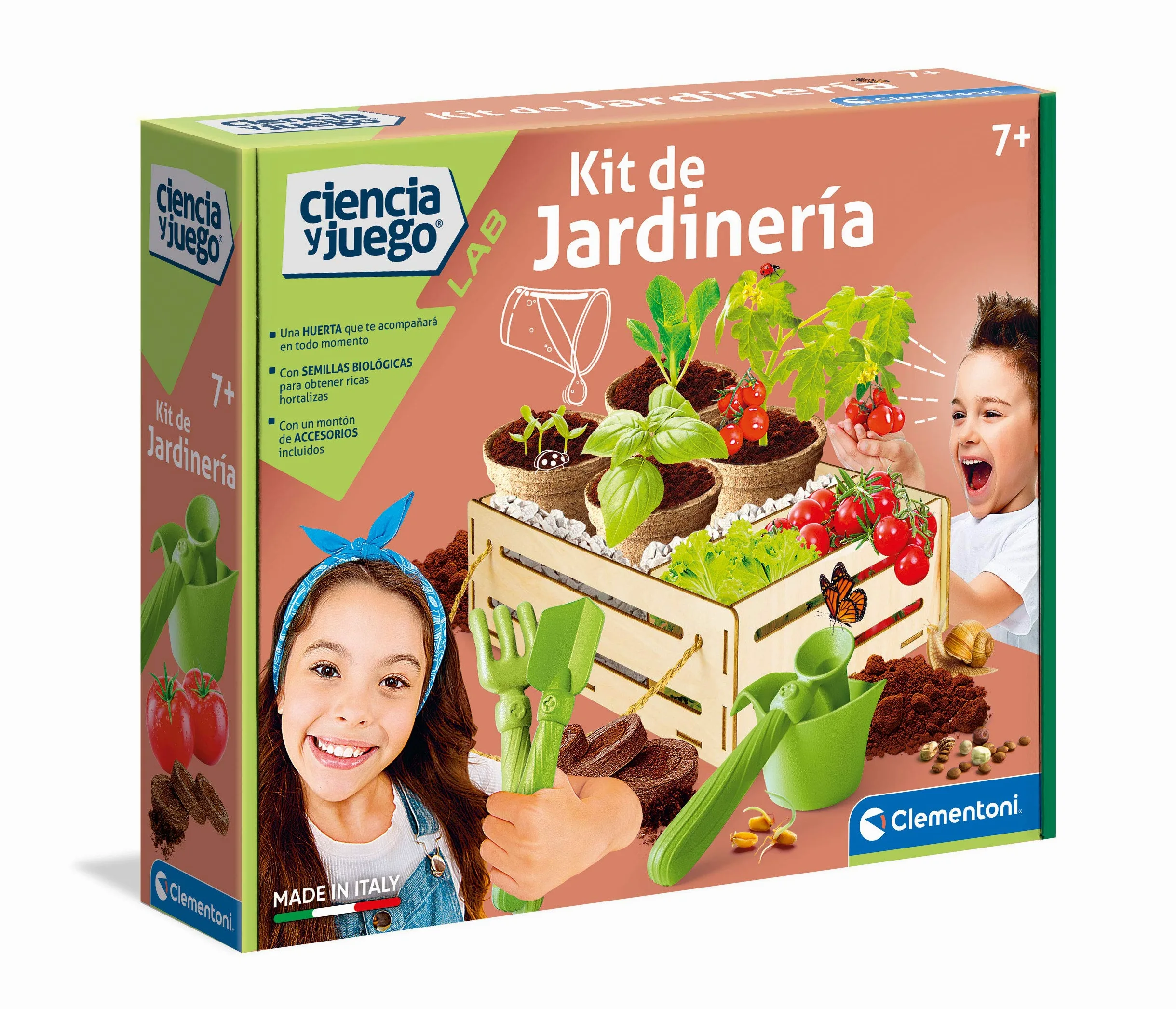 Clementoni - Kit de Jardinería - Juego científico a Partir de 7 años, Juguete en español (55393)