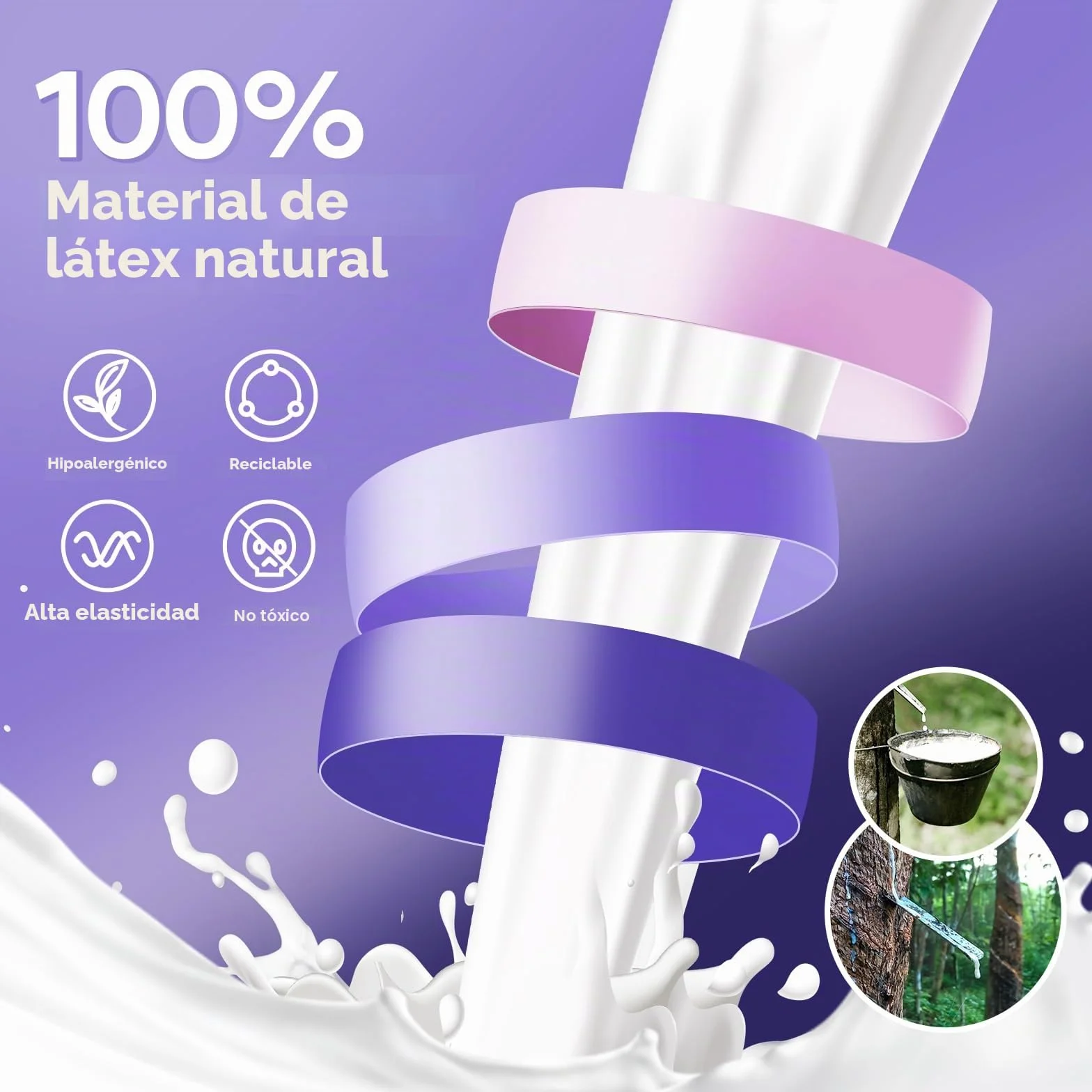 Fokky Bandas Elasticas Musculacion Set of 5, Cintas Elasticas Skin-Friendly Gomas con Bolsa Almacenamiento para Piernas, Gluteos, Brazos, Yoga
