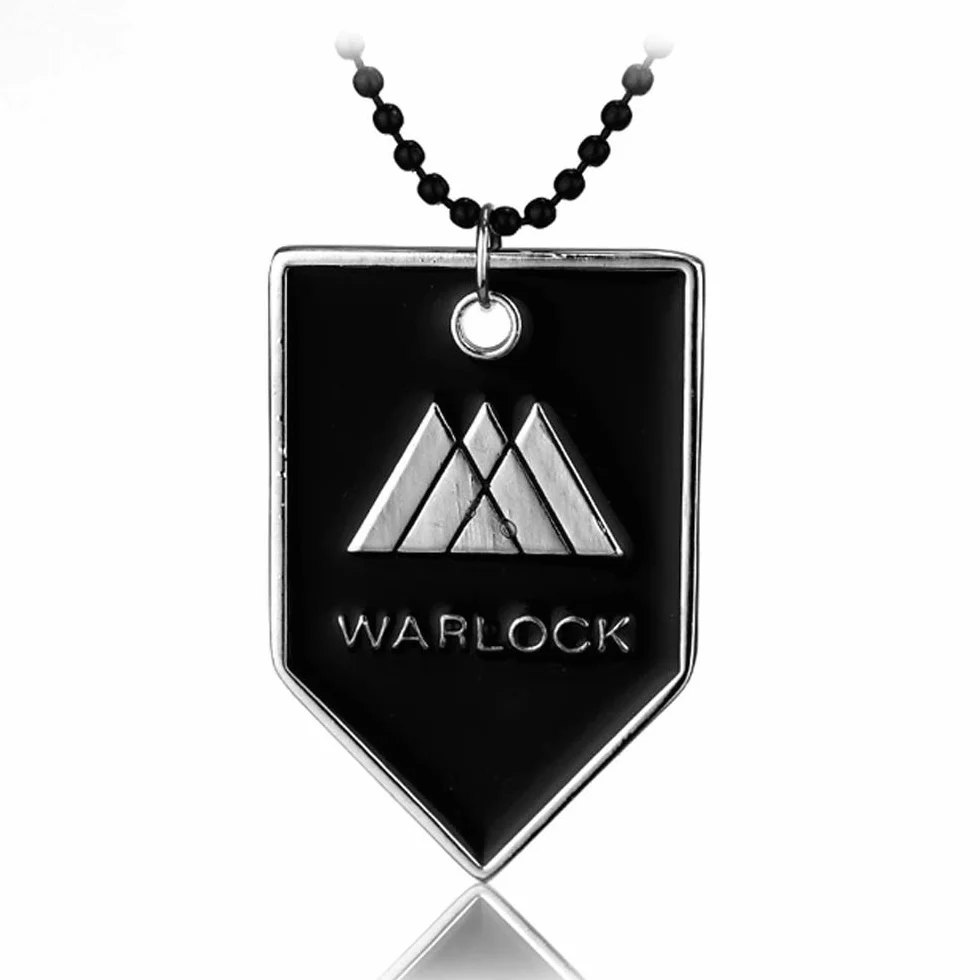 Collar Destiny de 3 piezas Hunter Warlock Titanio Colgante Emblema Collar Fantasma Iron Banner 2