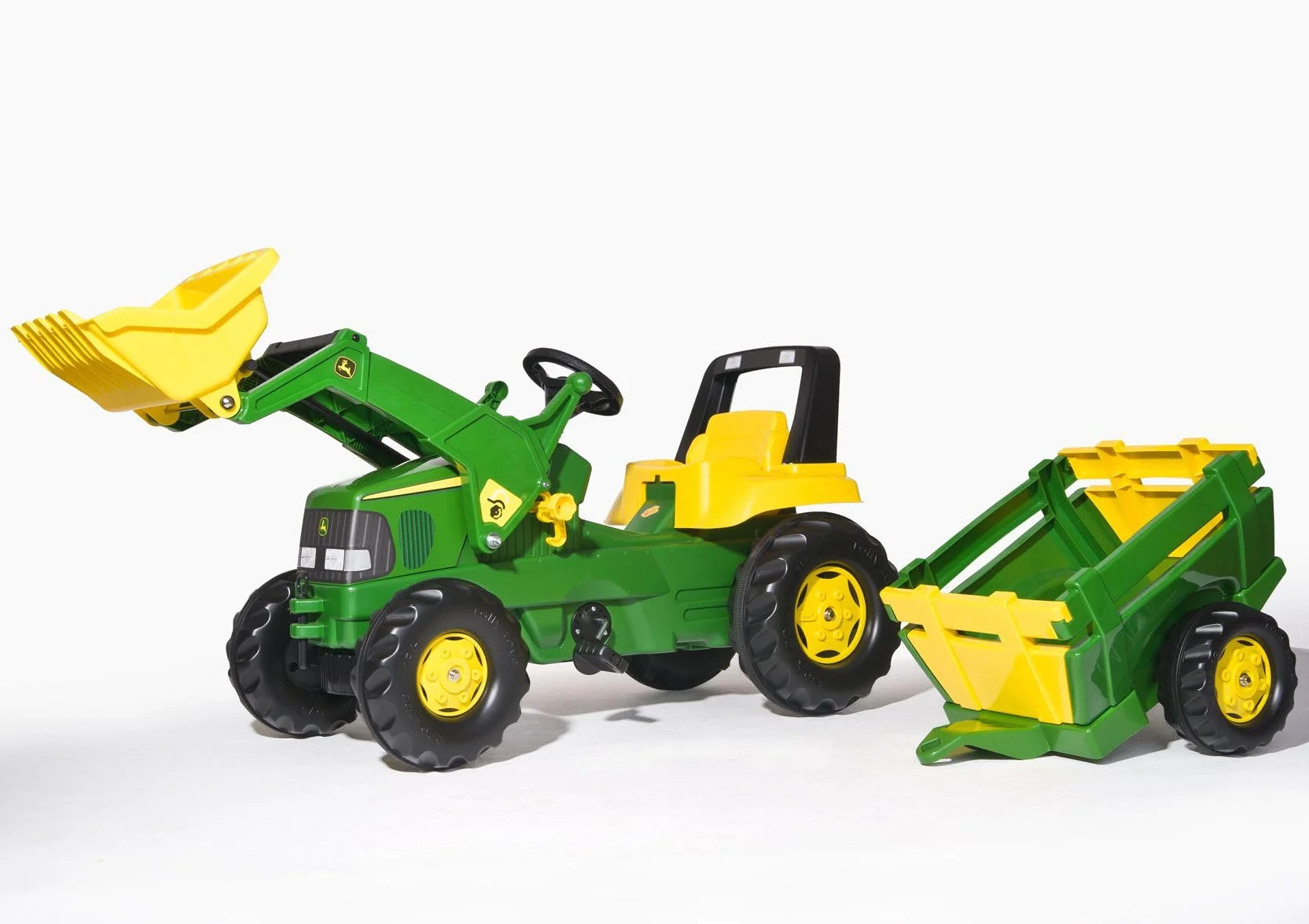 John Deere 6210R Avec Pelle et remorque
