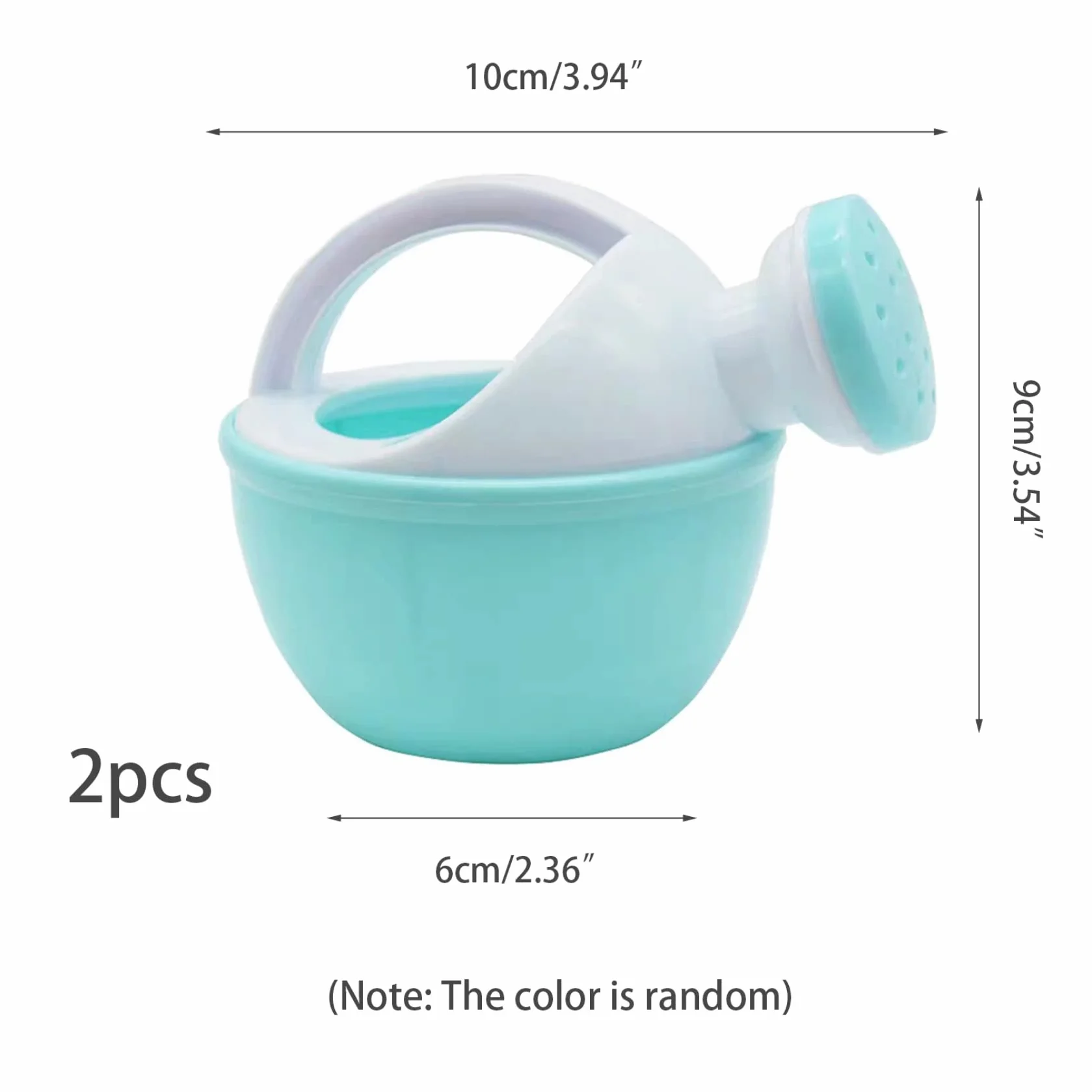 Regadera de Playa para niños pequeños, regaderas para niños, 2 Piezas de Juguete de plástico, Juguetes de baño Divertidos, jardinería educativa para (Color Aleatorio) para Uso Diario