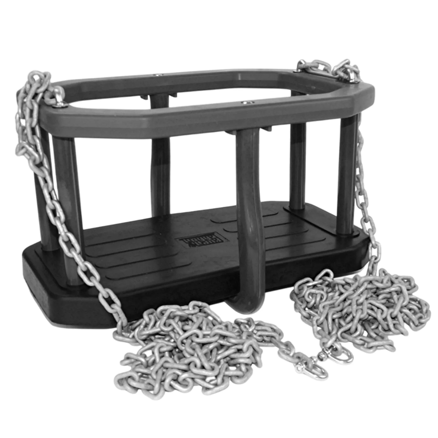 Columpio de bebé de goma con cadenas de 3 m – columpio para bebés, asiento para niños pequeños hasta 36 meses, columpio para niños con inserción de aluminio y eslabones, soporta hasta 100 kg, columpio