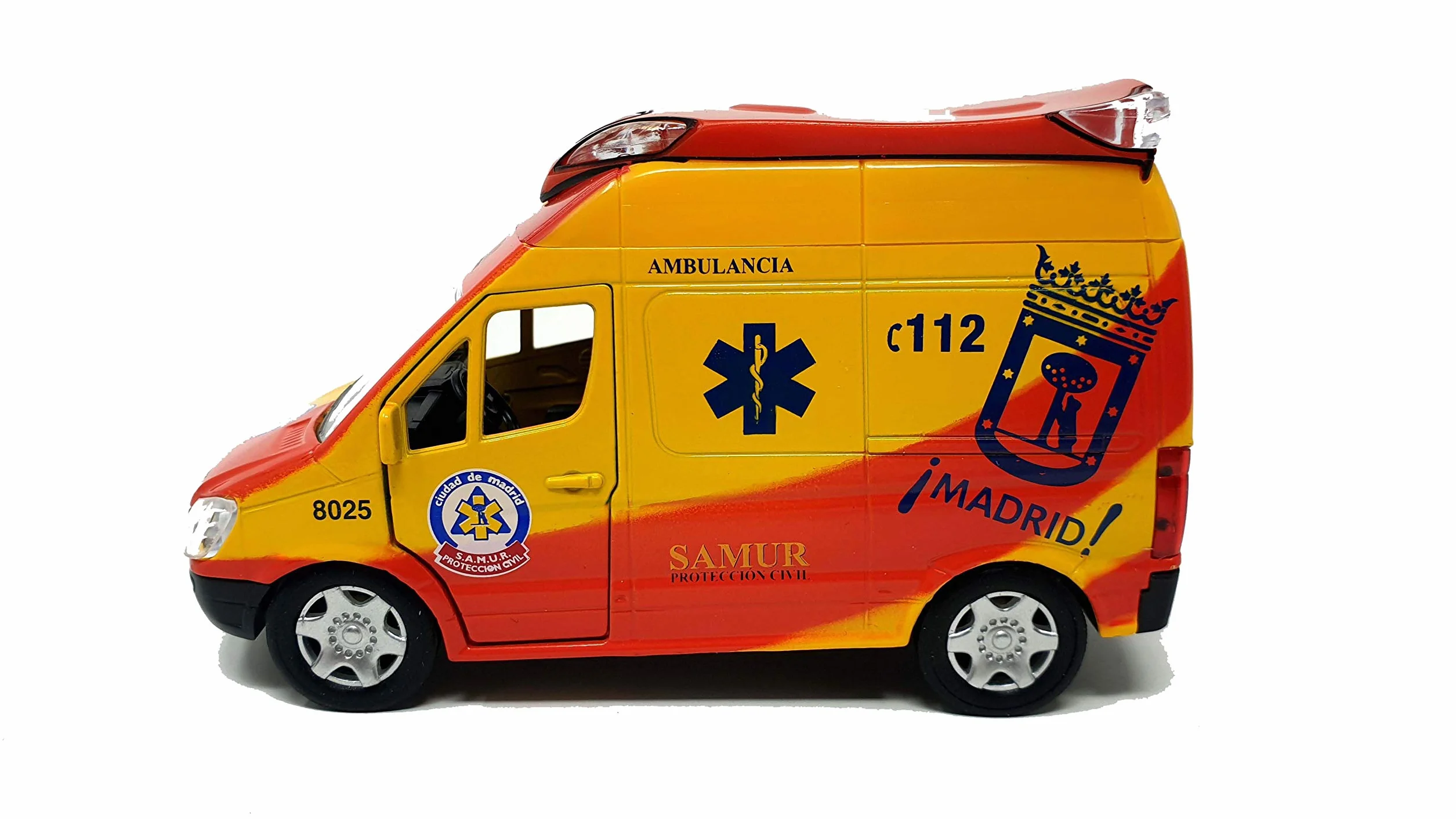 PLAYJOCS GT-8035 Ambulancia SAMUR Coche para niños y Juguetes.