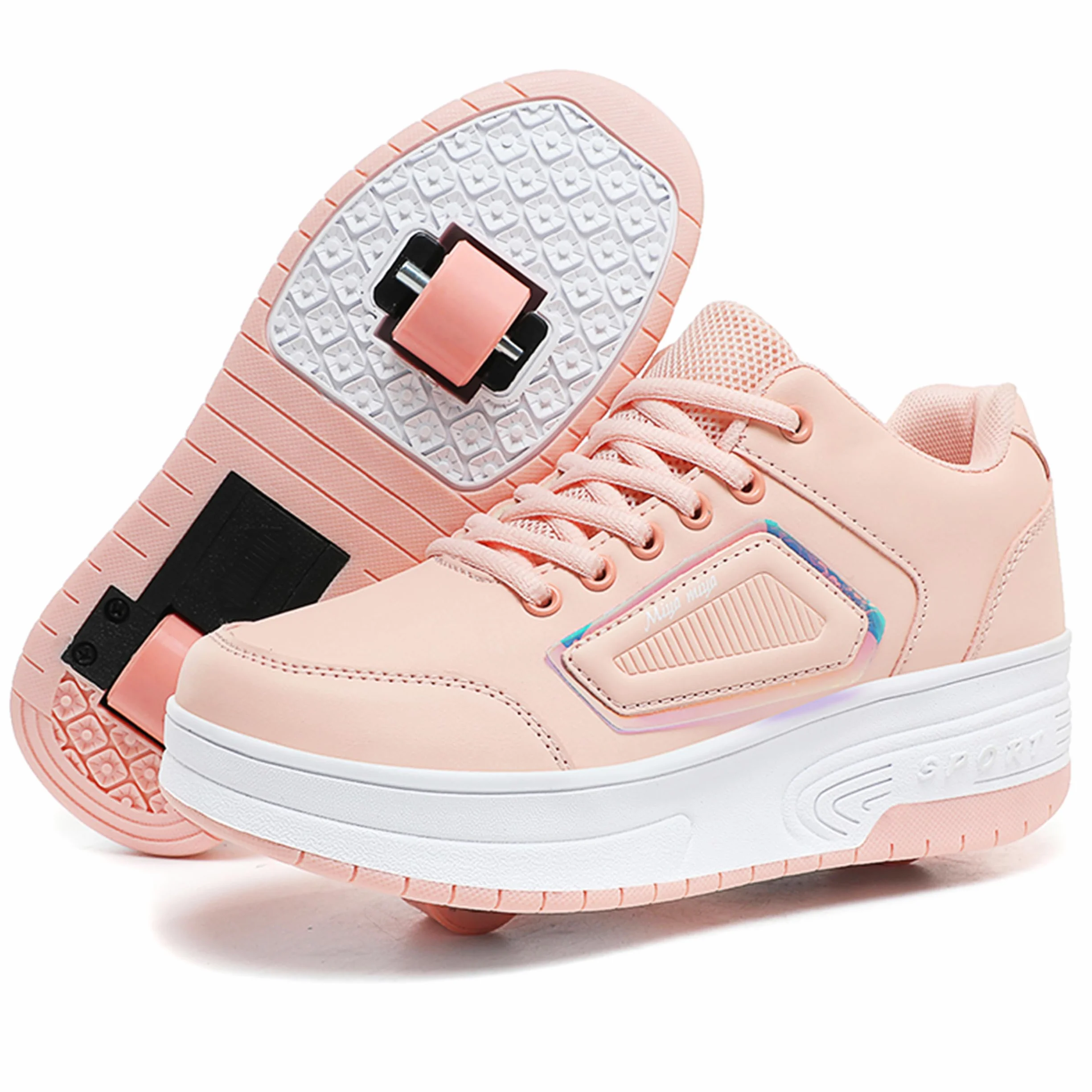 Zapatillas con Ruedas Ajustables para Niños y Niñas, Deportivas con Dos Ruedas