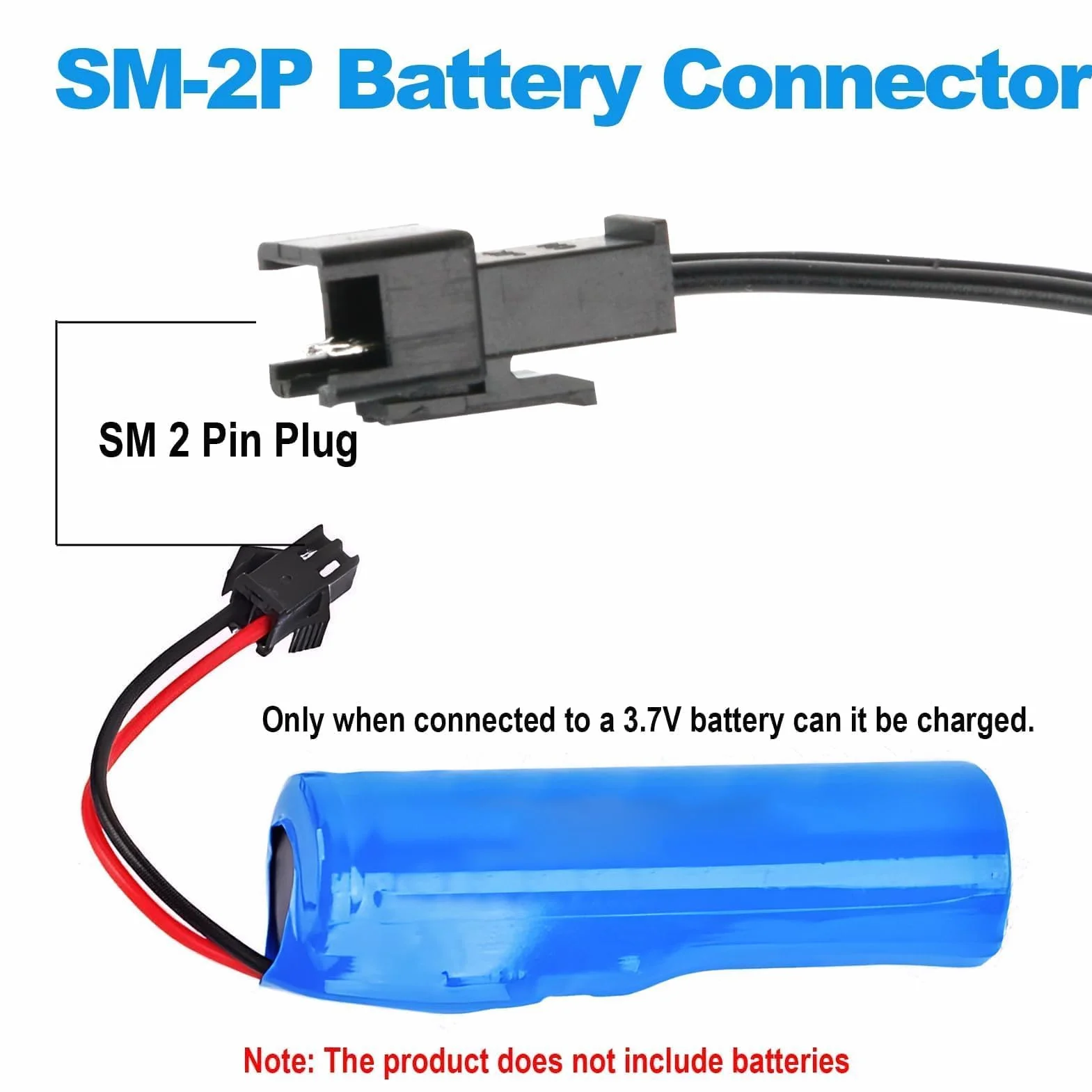 2 Unidades De Cable De Carga USB De 3,7 V con Conector SM-2P, Cable De Carga USB para Baterías NI-MH RC Universal para Baterías LiPo Compatible con Coches RC Barcos Drones