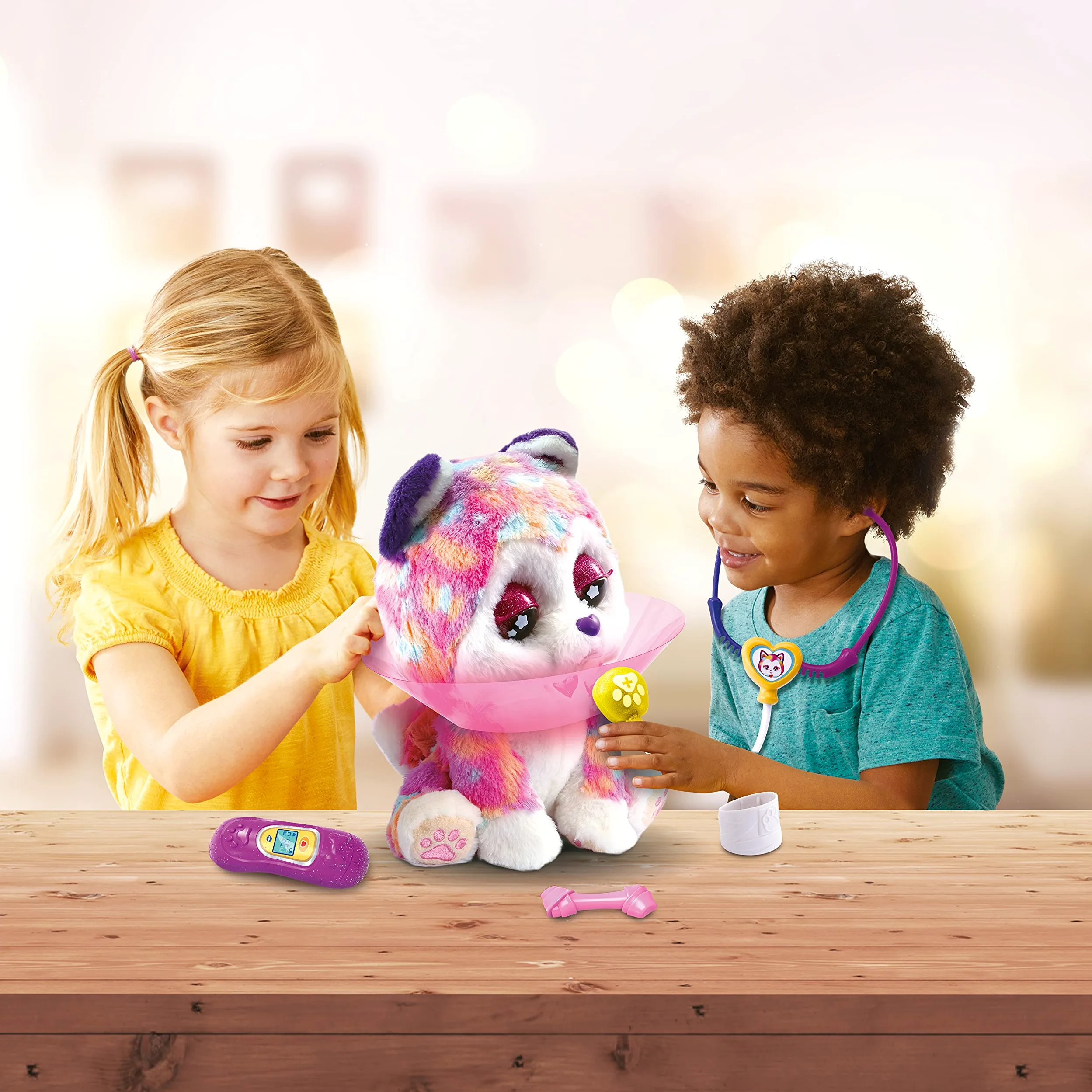 VTech - Husky Visita al Veterinario, Peluche Interactivo, Juguete para niños +3 años, más de 100 Combinaciones de Sonidos y Movimientos, versión ESP (3480-529722)