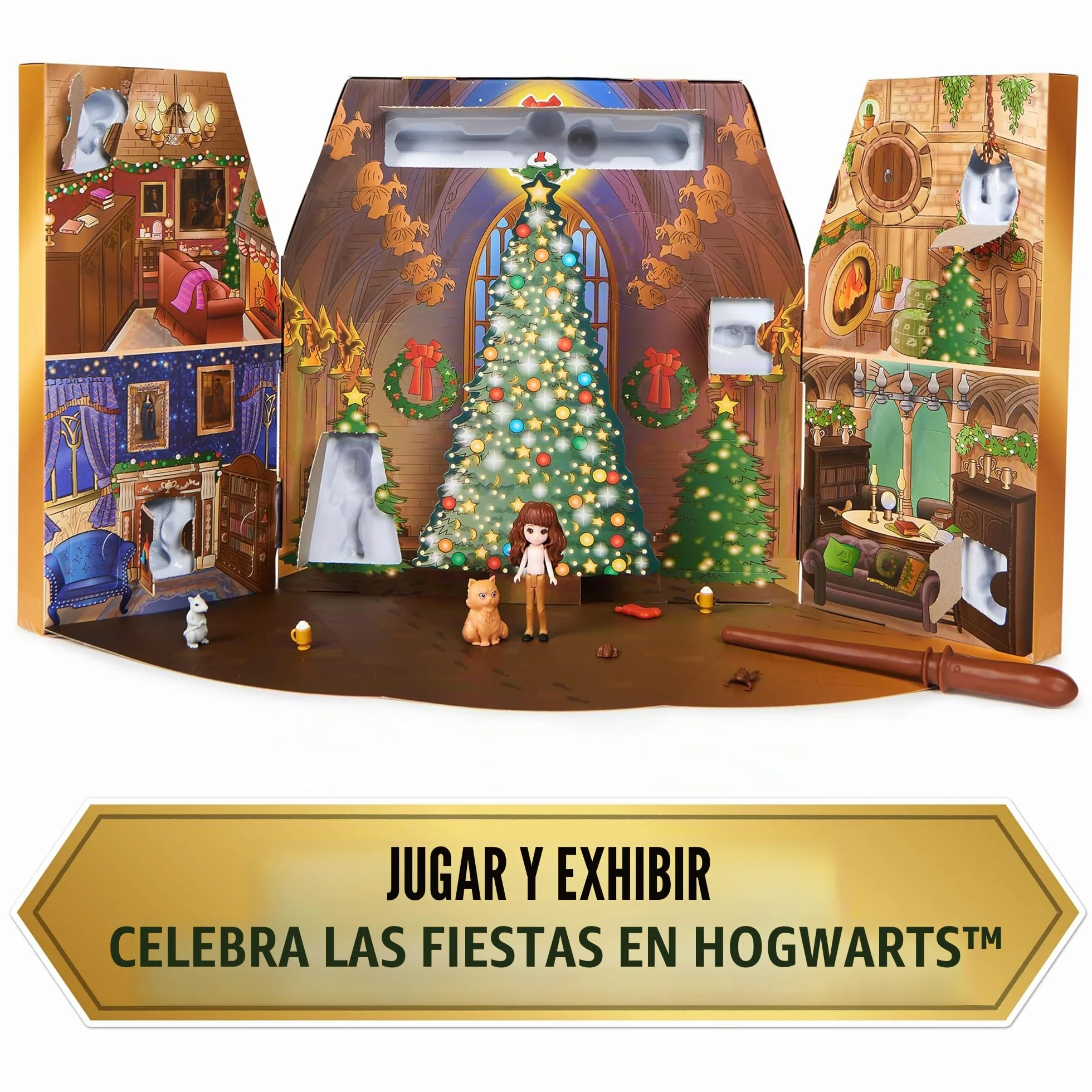 Wizarding World, Harry Potter, Calendario de Adviento de Magical Minis con 24 regalos, Calendario de cuenta atrás para Navidad con juguetes sorpresa, Juguetes para niños y niñas a partir de 6 años