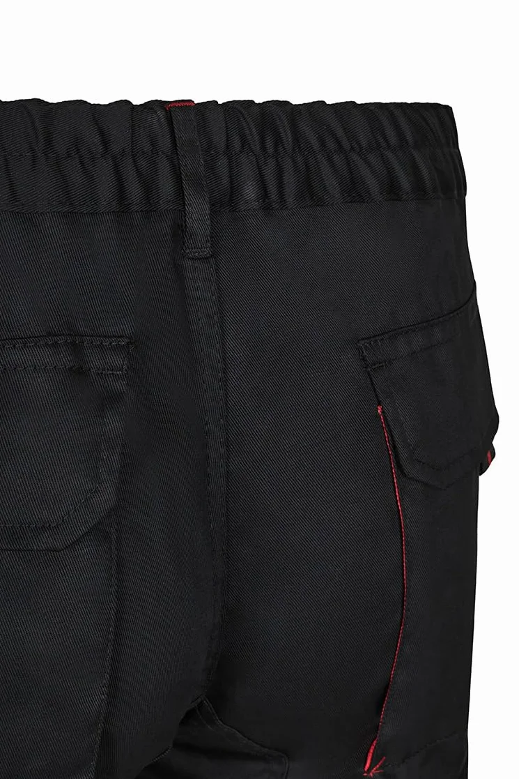 VELILLA 103004 Pantalón Bicolor Multibolsillos Negro Rojo Talla 44