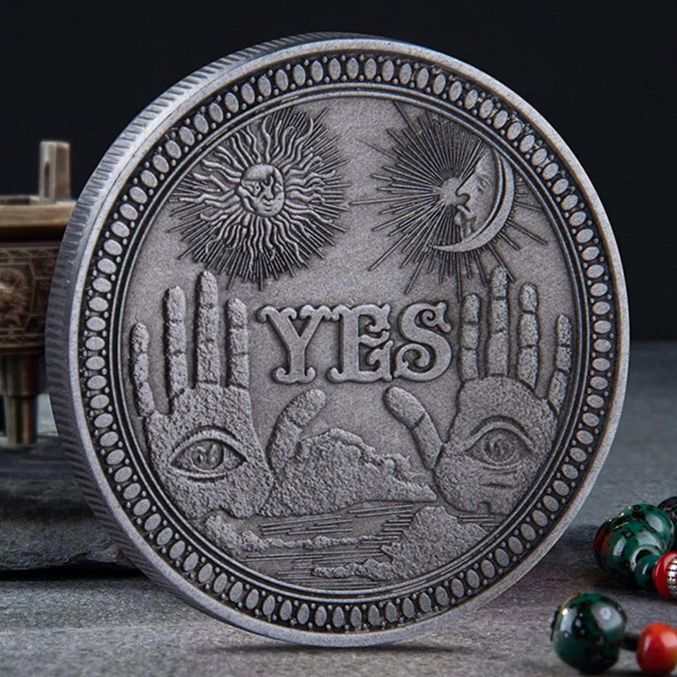 YES/NO Moneda de decisión postal, Sí No Desafío Adornos de Moneda para tomadores de decisiones