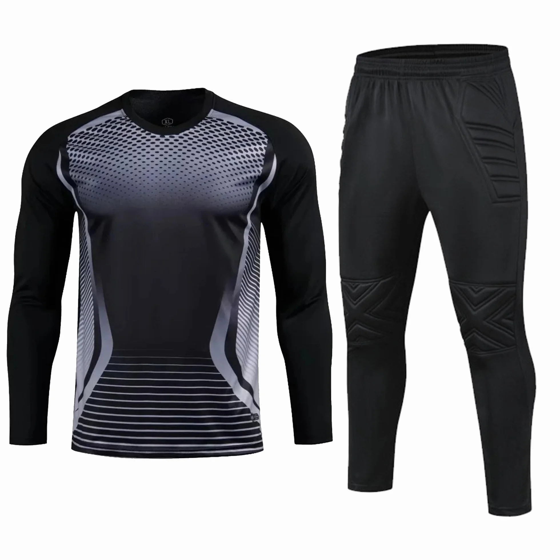 Camiseta de Portero de fútbol Manga Larga Uniforme Protector de Esponja