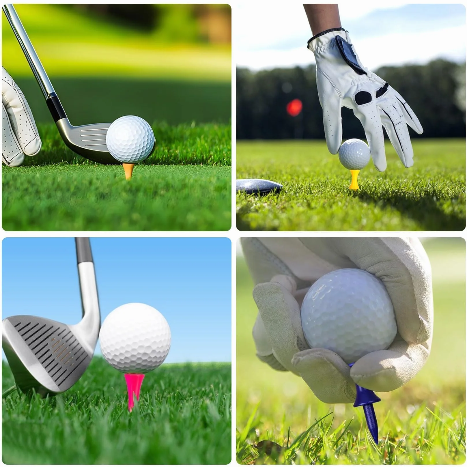 Tees de Golf Plástico Reutilizables para Práctica de Golf Accesorios