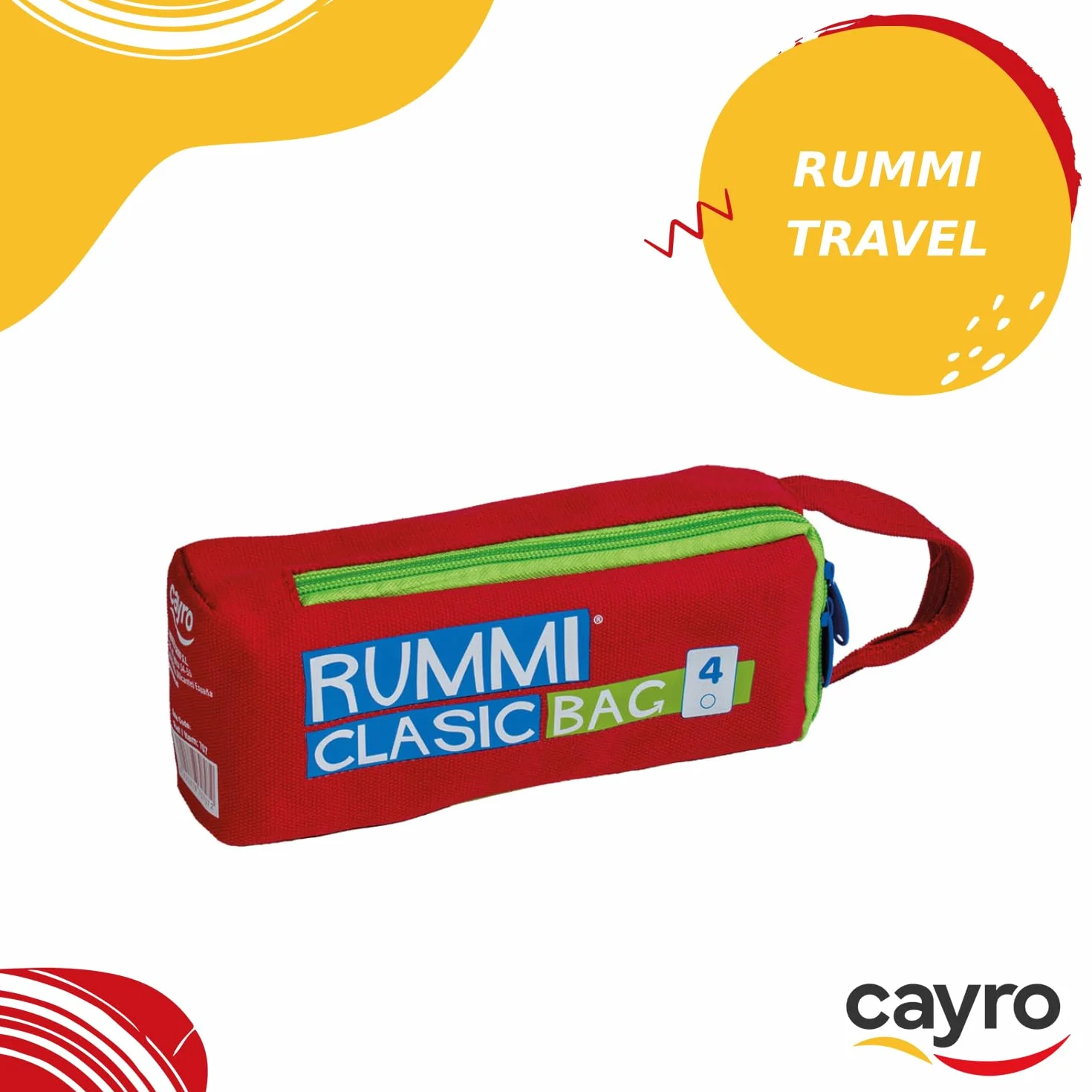 Cayro Rummi Travel Juego de Mesa en Bolsa Pequeña para Viajes Niños Adultos +2 Jugadores
