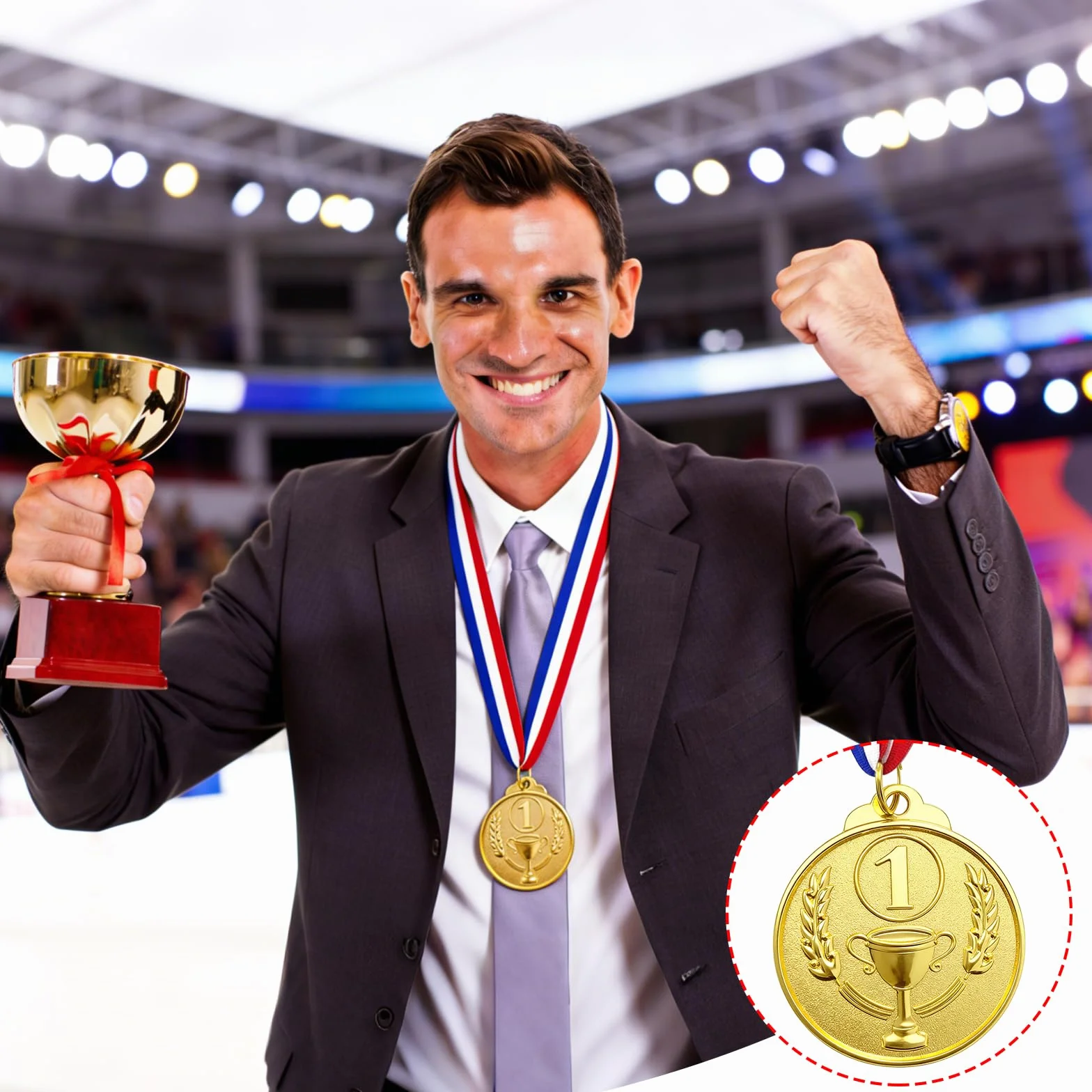 Medallas de Metal 12 Piezas para Eventos Deportivos y Concursos