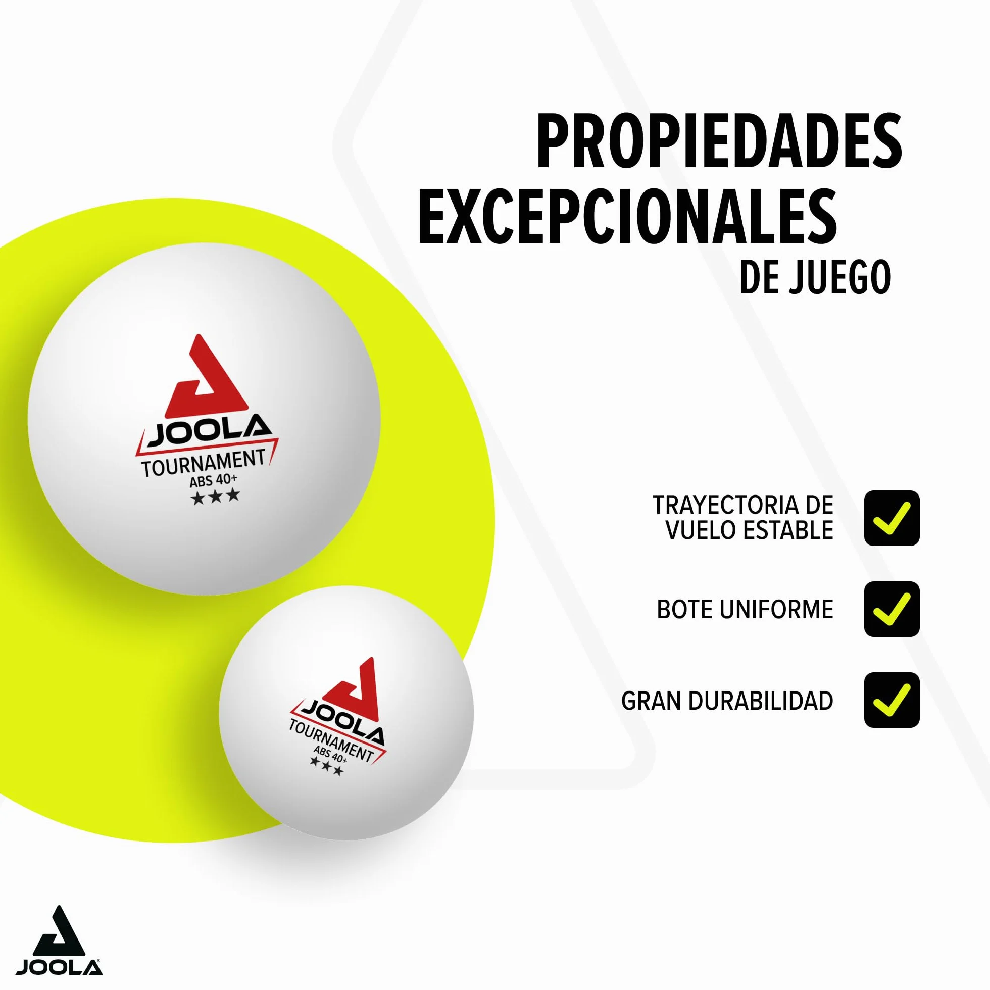 JOOLA Pelotas de ping-pong 40 mm 3 estrellas blanco 72 unidades