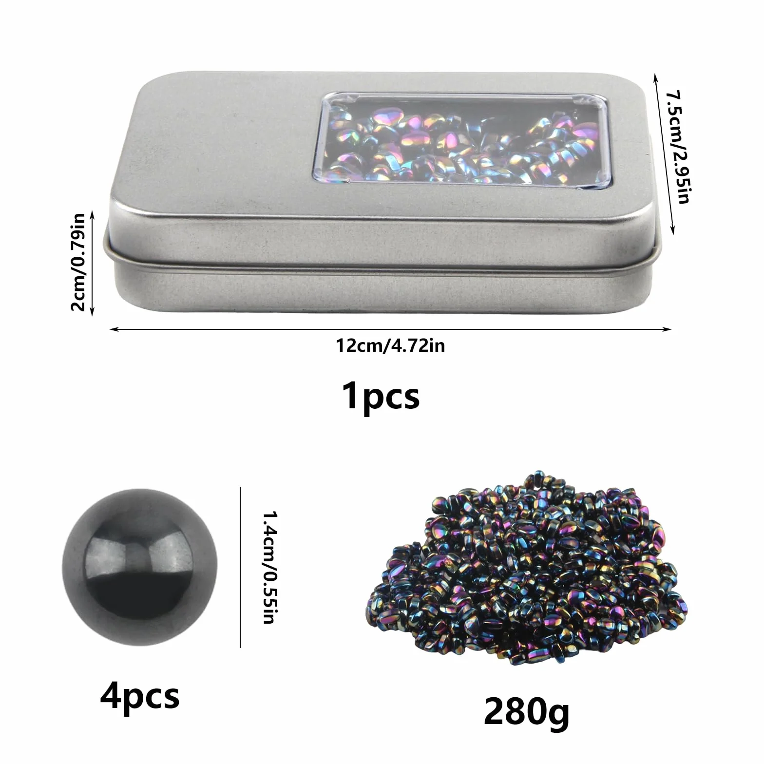 600+ Imanes Piedras de Colores Descompresión Magnetic Balls Imanes 4 Grandes Bolas Magnéticas Coloridas con Caja de Hierro Piedras Magnéticas para Ansiedad Pasatiempo Novedades Regalos