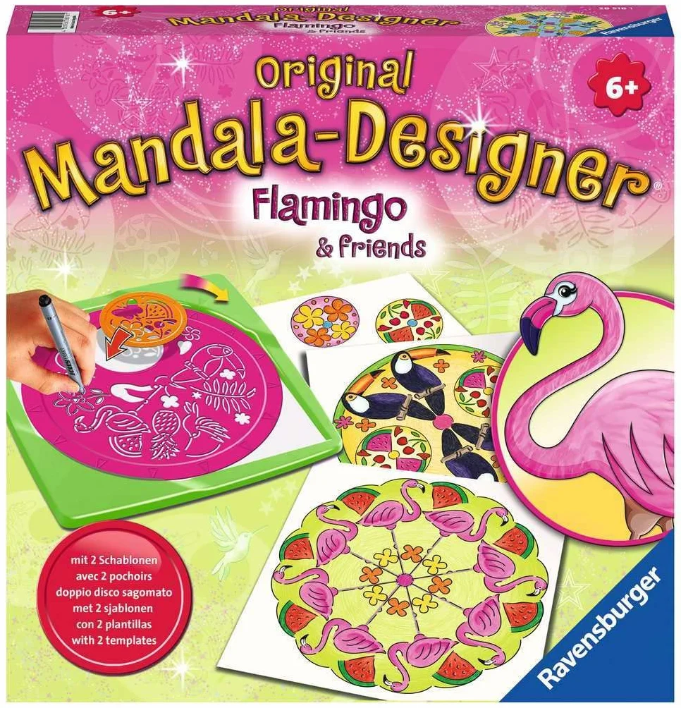 Ravensburger - Mandala Midi Flamingo e Friends 28518