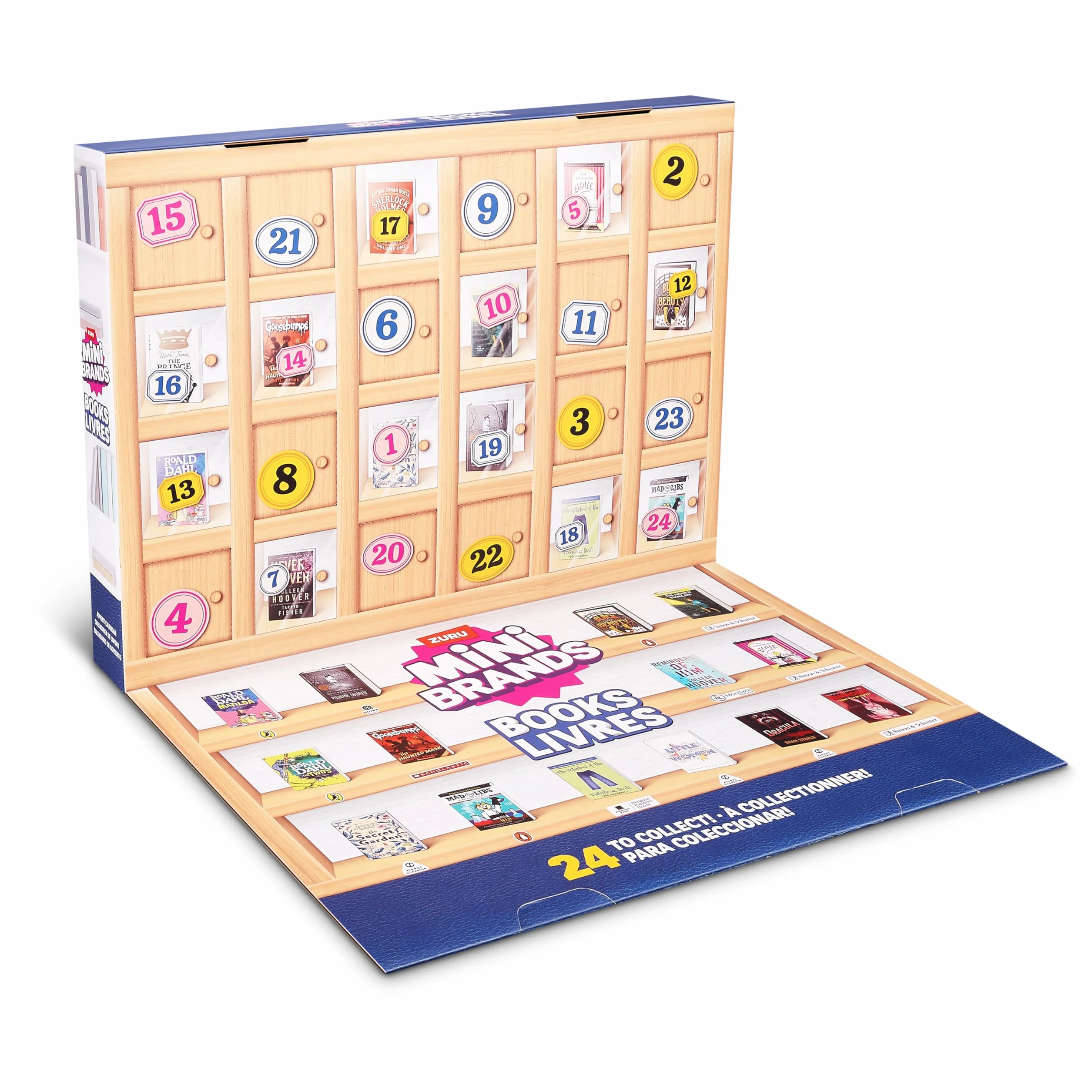Mini Libros de Marcas Calendario de Adviento de ZURU, Juguetes de Temporada Coleccionables para Niñas, Niños y Coleccionistas