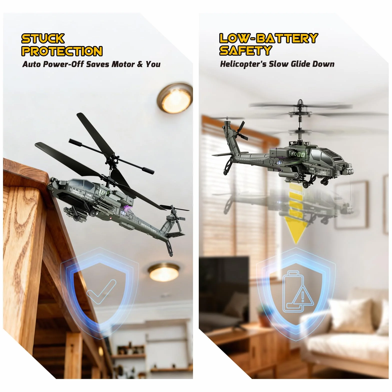 XIKOTEC Helicóptero Teledirigidos, RC Helicóptero, con Mantenimiento de Altitud, Giroscopio & Luz LED, 2 Baterías & Carga USB-C, Regalo para Niños de 8-12 Años (Verde)