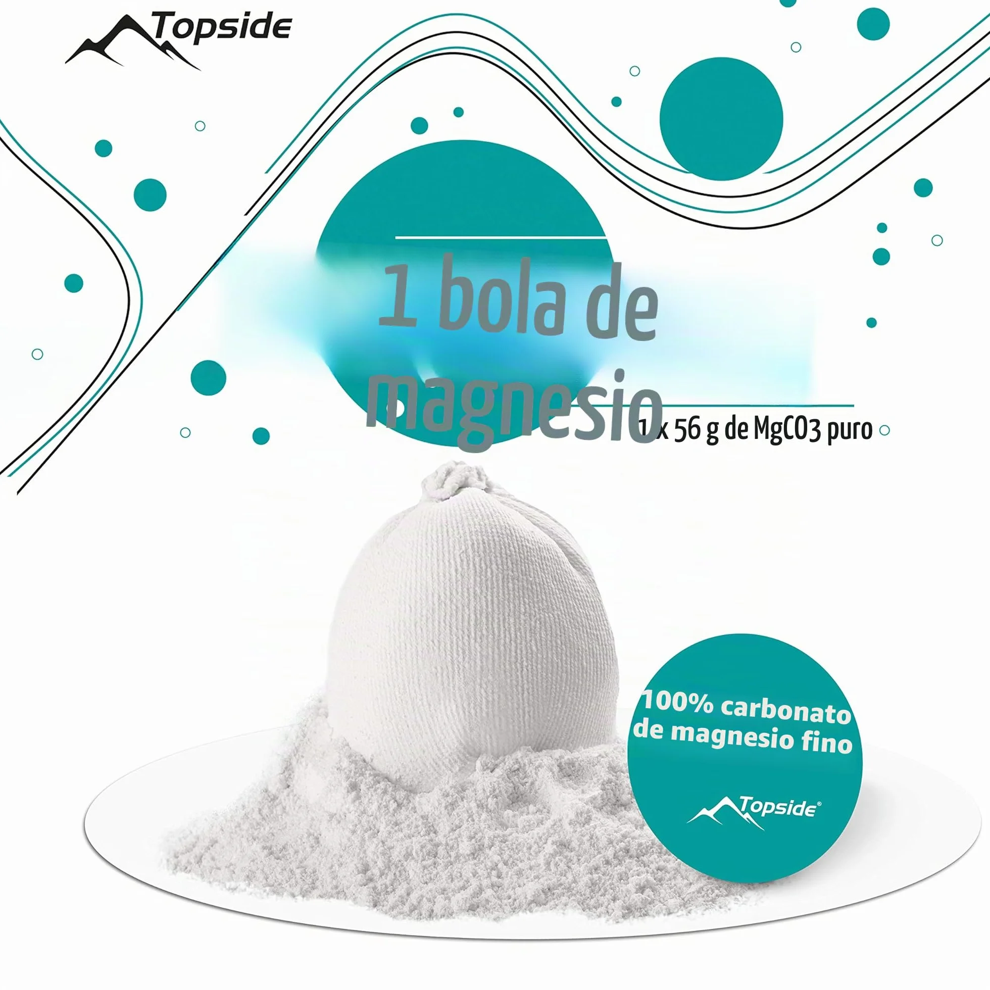 TOPSIDE Bolas de Magnesio 56g Escalada Gimnasia Crossfit