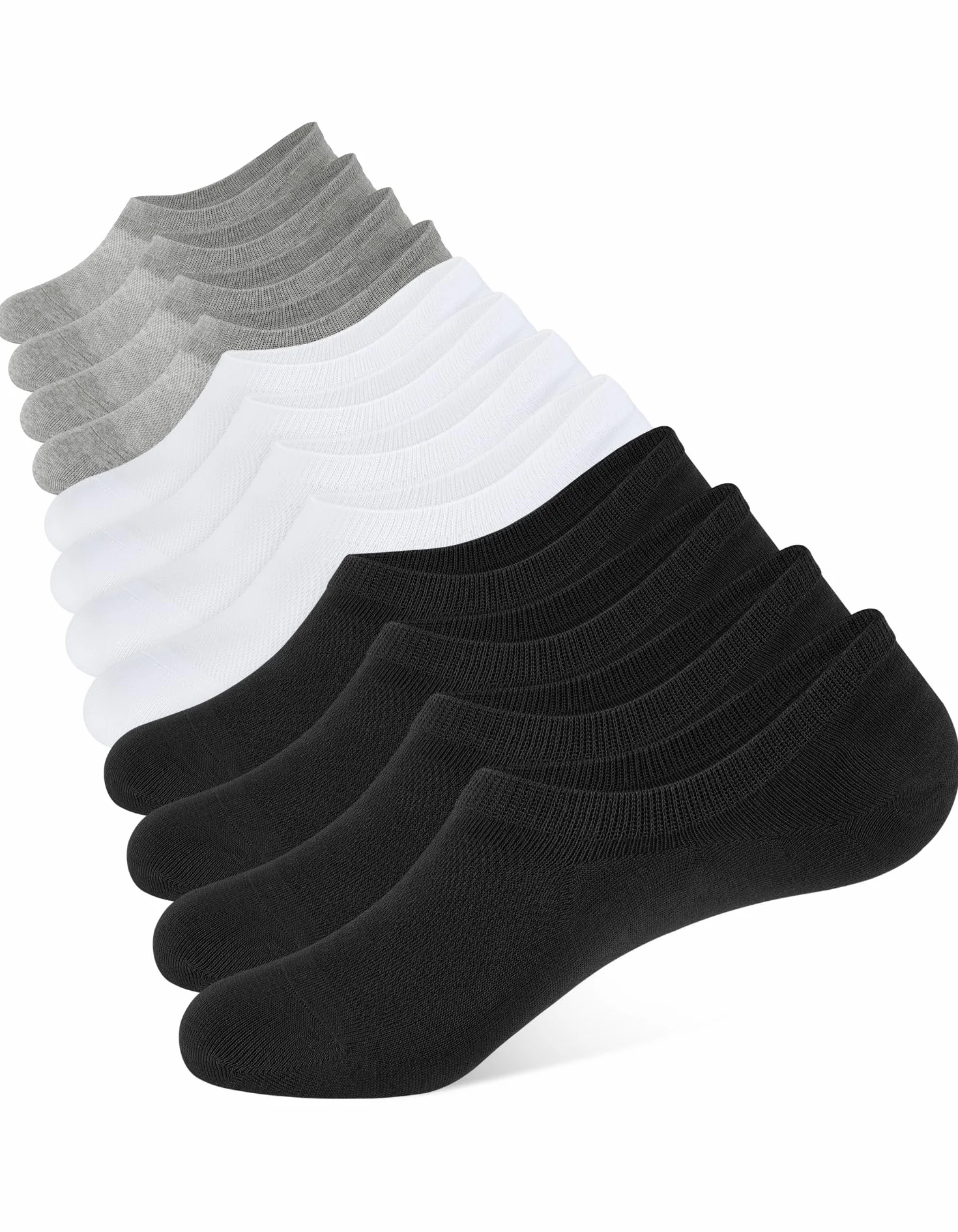 CLOSEMATE 6 Pares Calcetines Invisibles Hombre Mujer Algodón Transpirables Antideslizantes Silicona