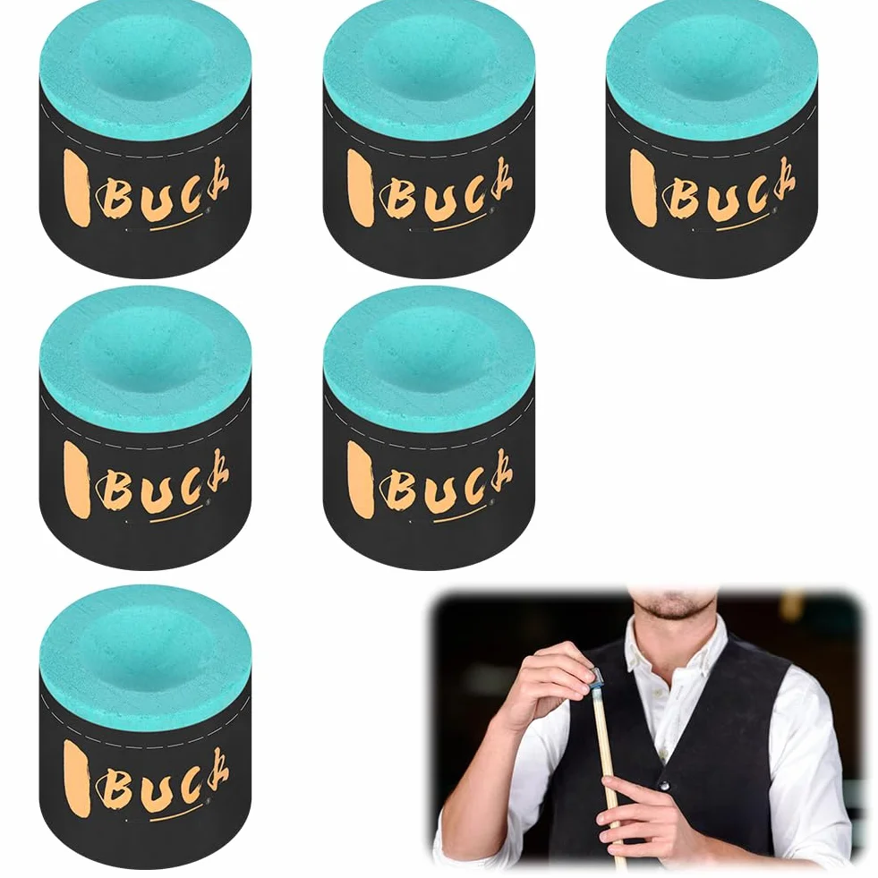 flintronic Tiza Billar, 6PCS Tizas para Tacos de Billar Antideslizante para Torneos